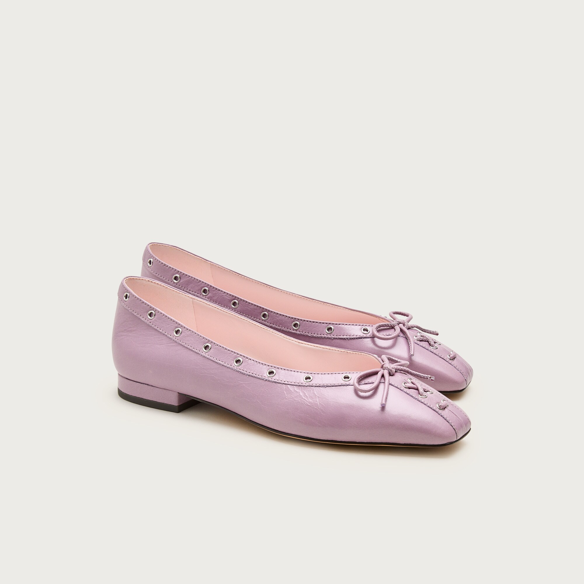 Sophie grommet ballet flats in Italian leather