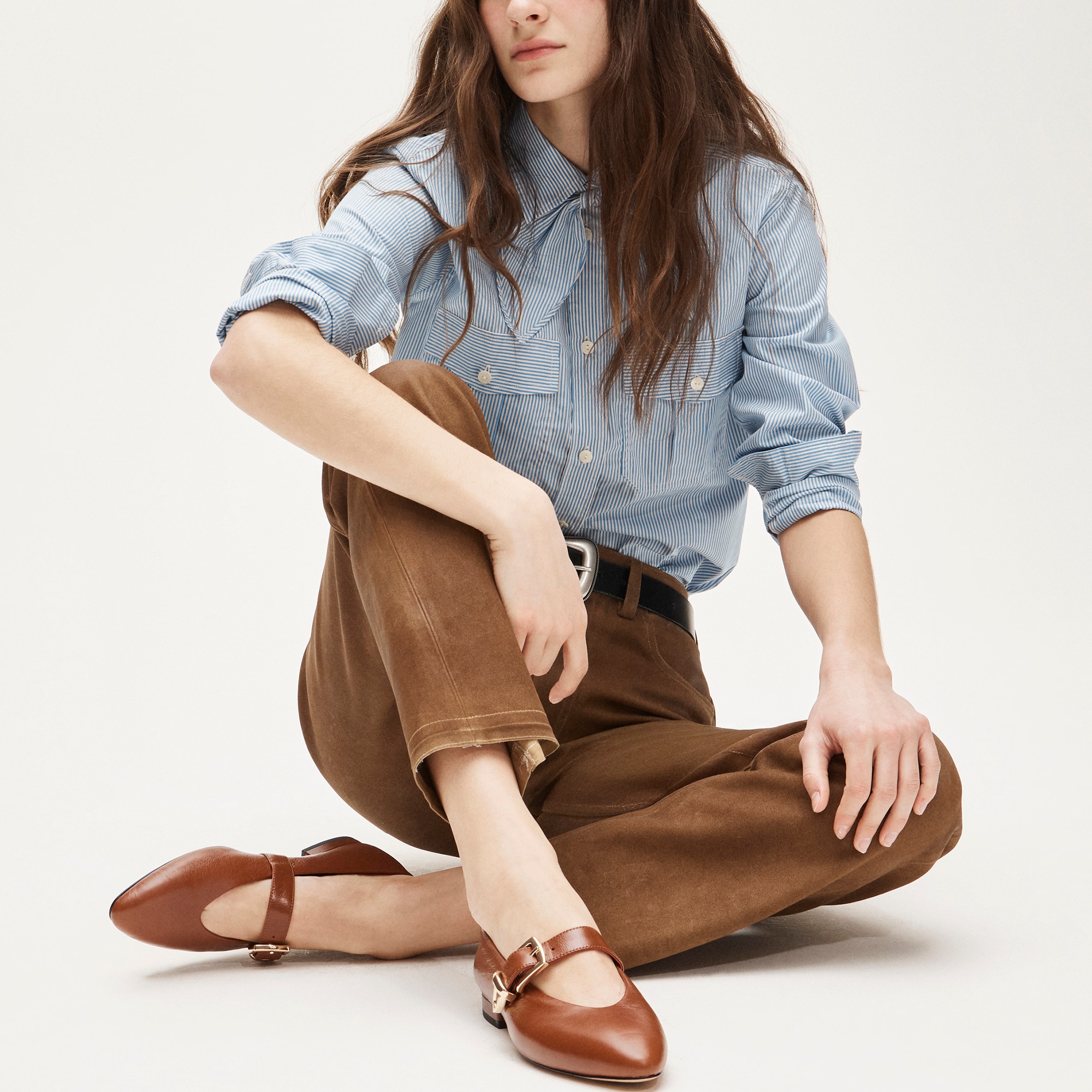 womens Bea Mary Jane ballet flats in leather