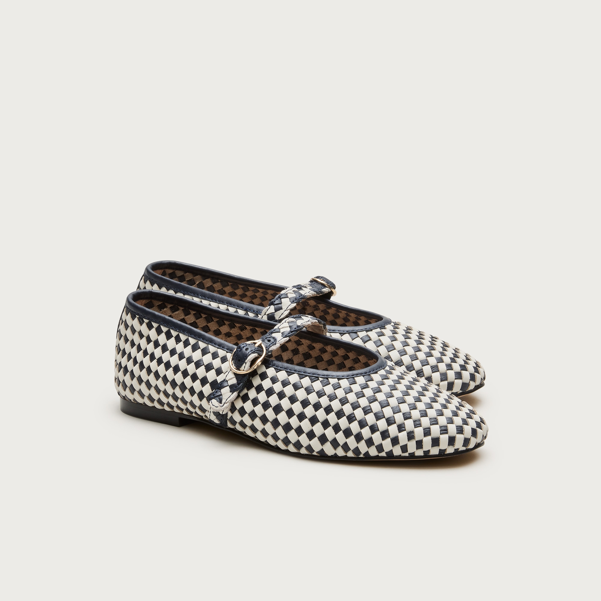 Mary Jane ballet flats in woven leather from J.Crew - $139.50 (29% off)