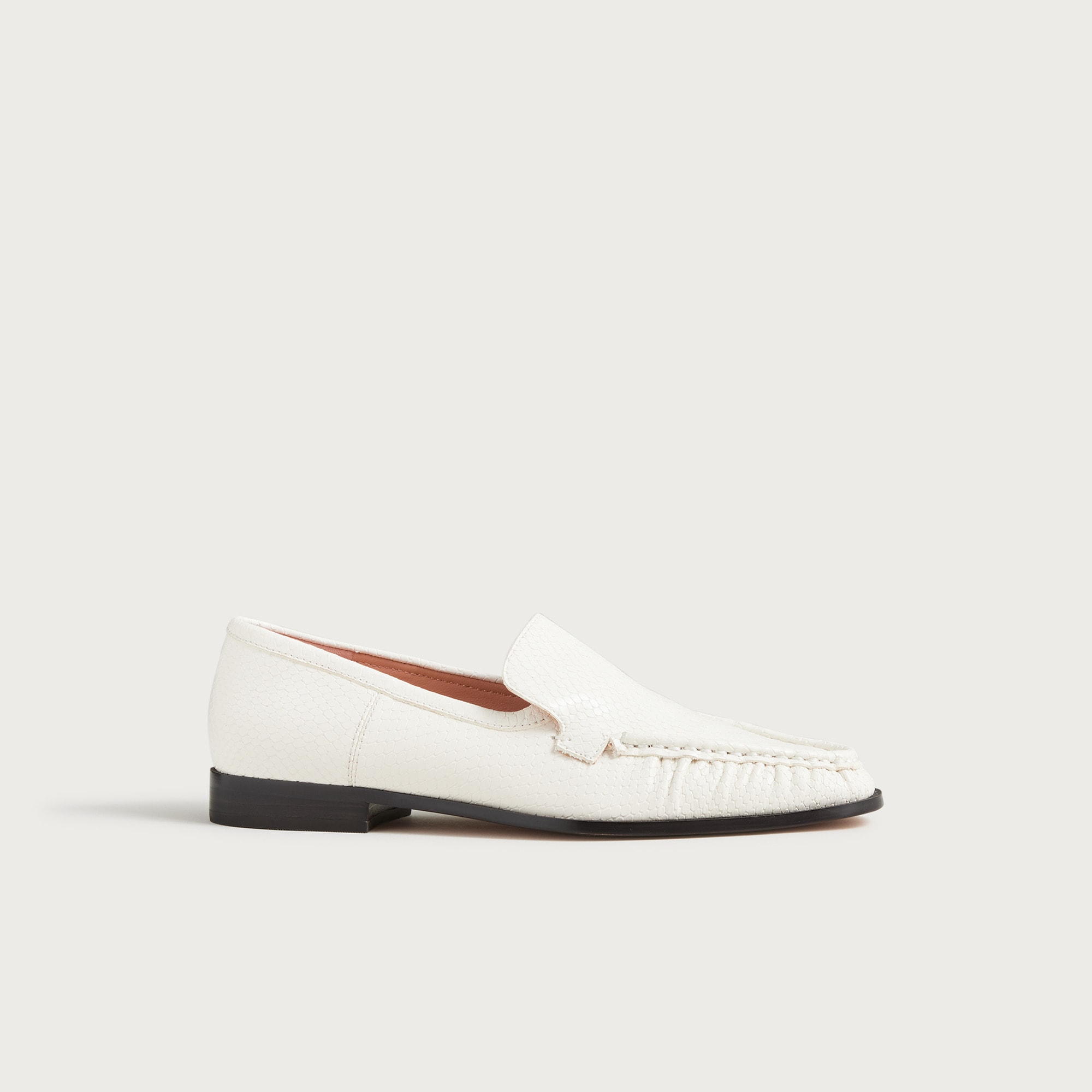 Classic loafers in snake-embossed leather
