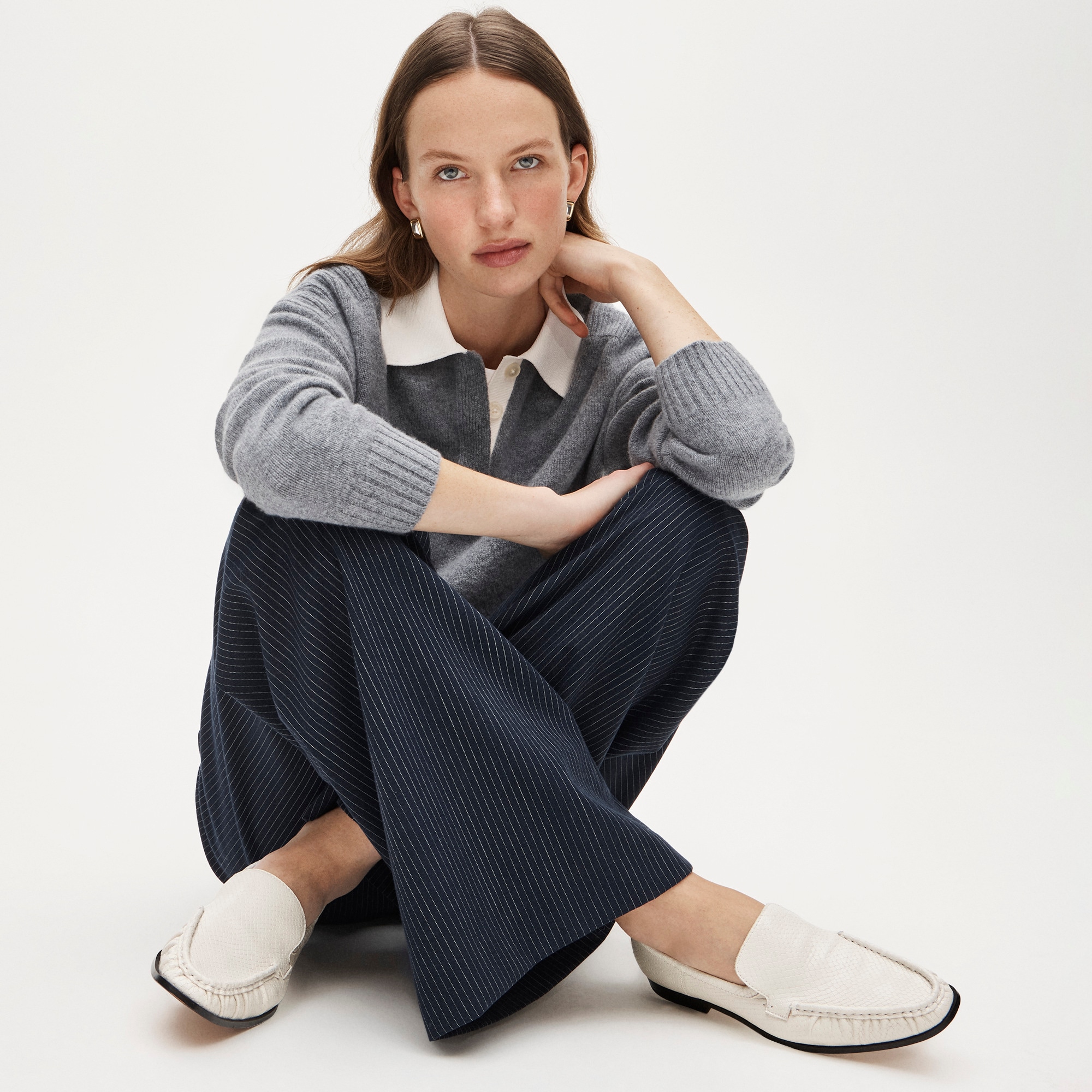  Classic loafers in snake-embossed leather