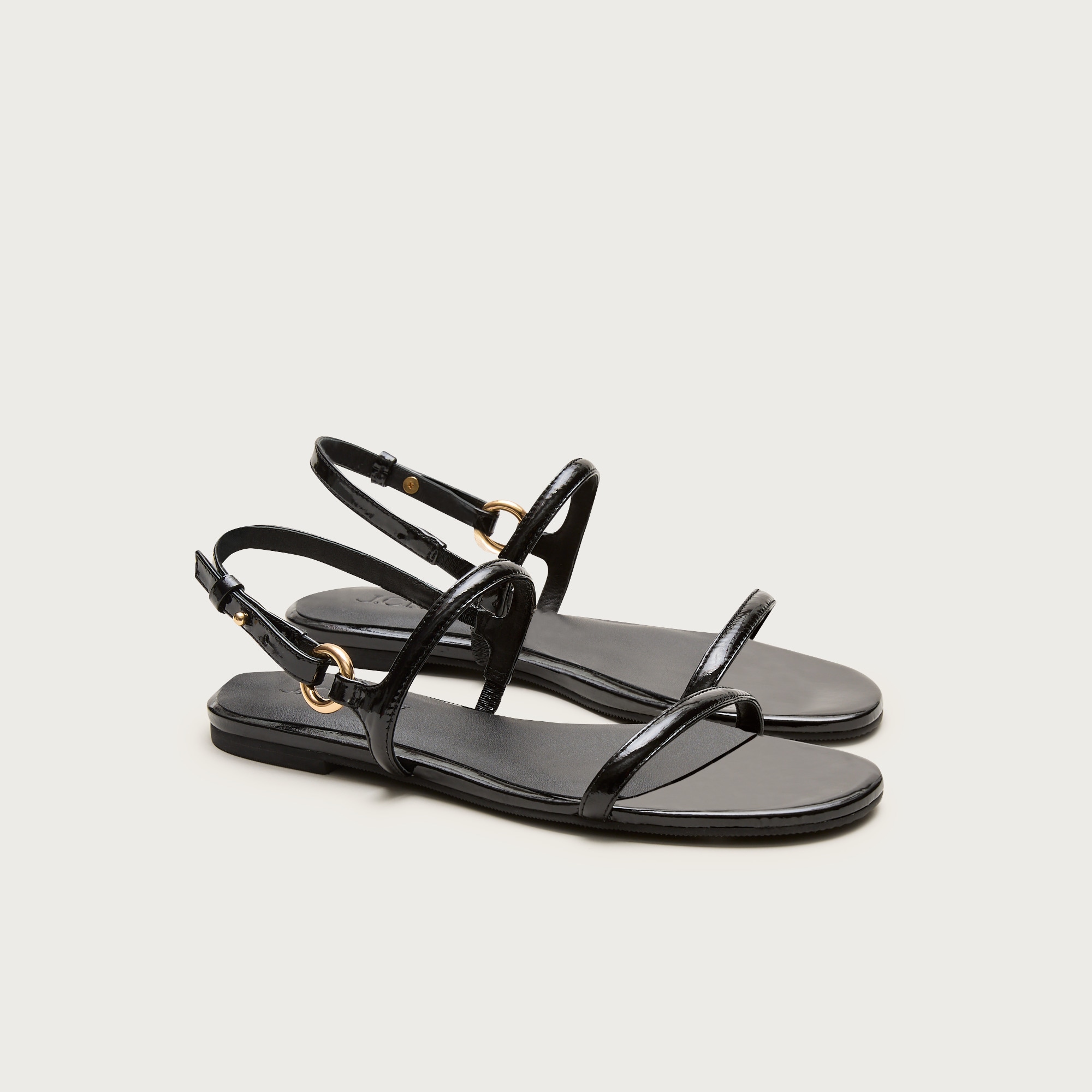Audrey sandals in patent leather from J.Crew - $94