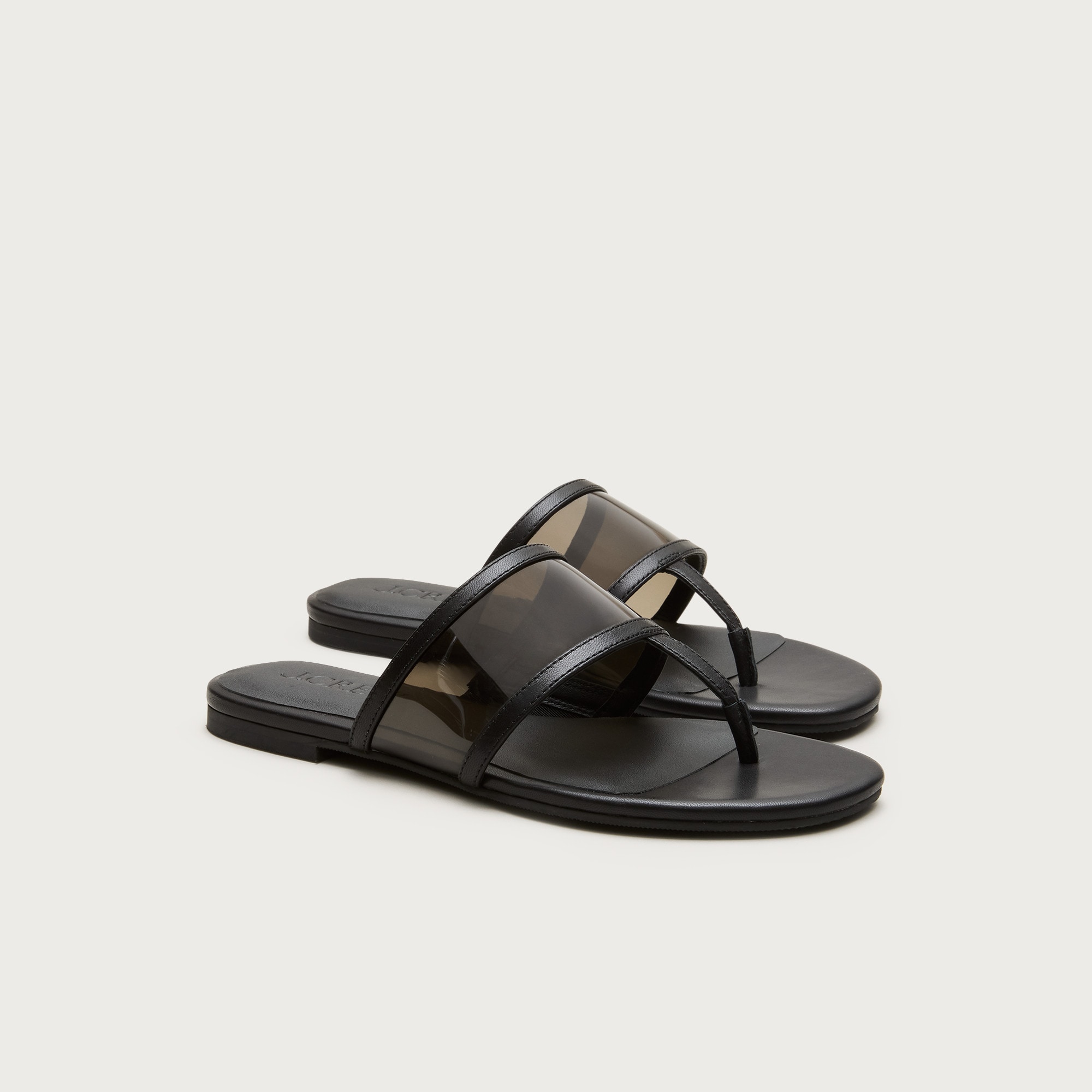 Audrey jelly thong sandals in leather