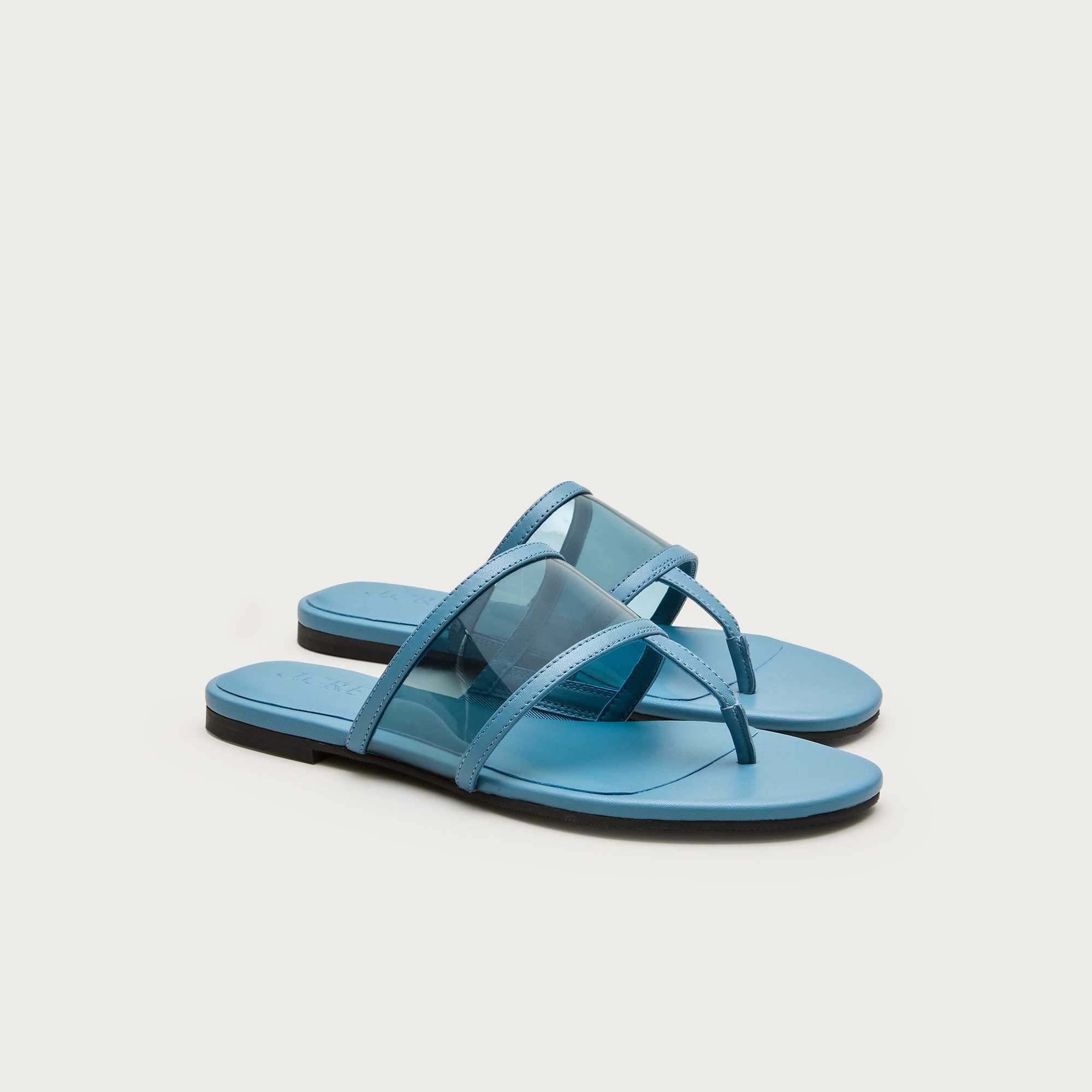 Audrey jelly thong sandals in leather