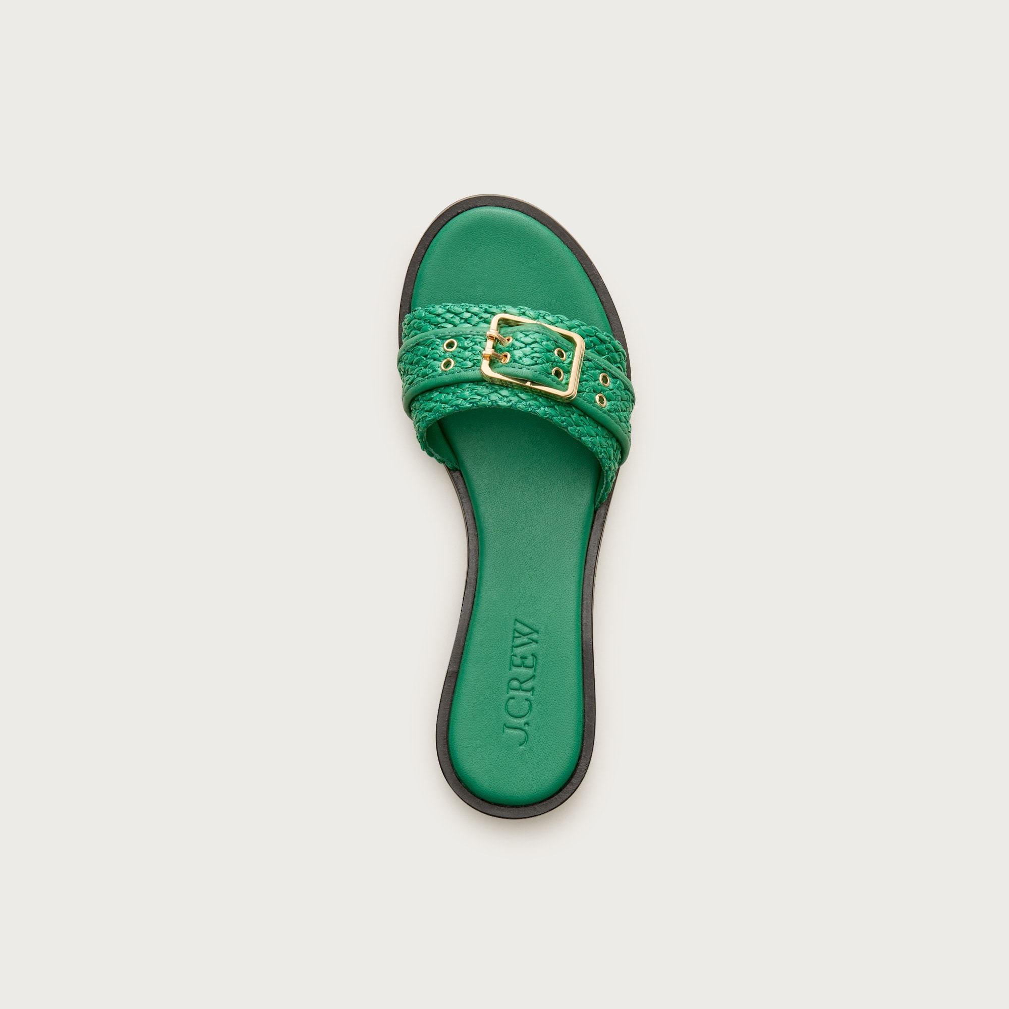 Belted woven-strap sandals