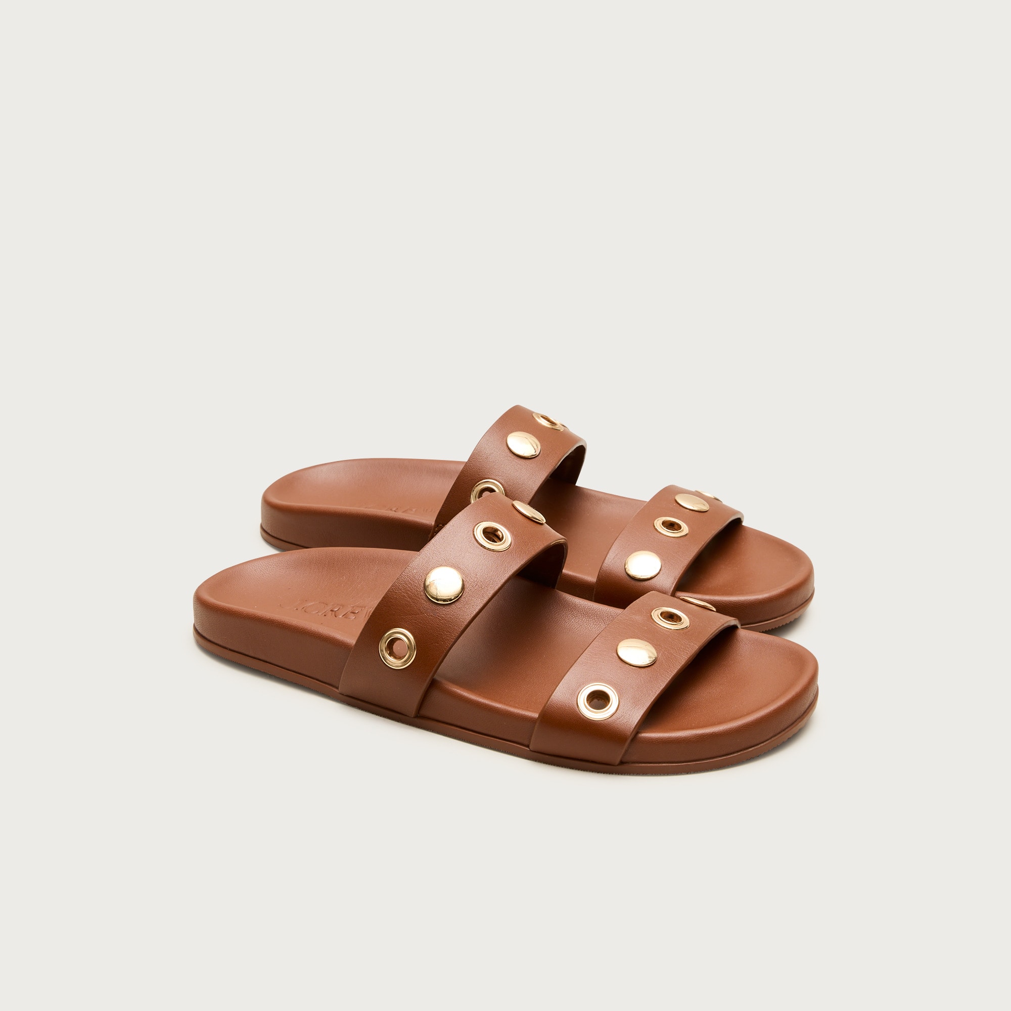 womens Kira grommet sandals in leather