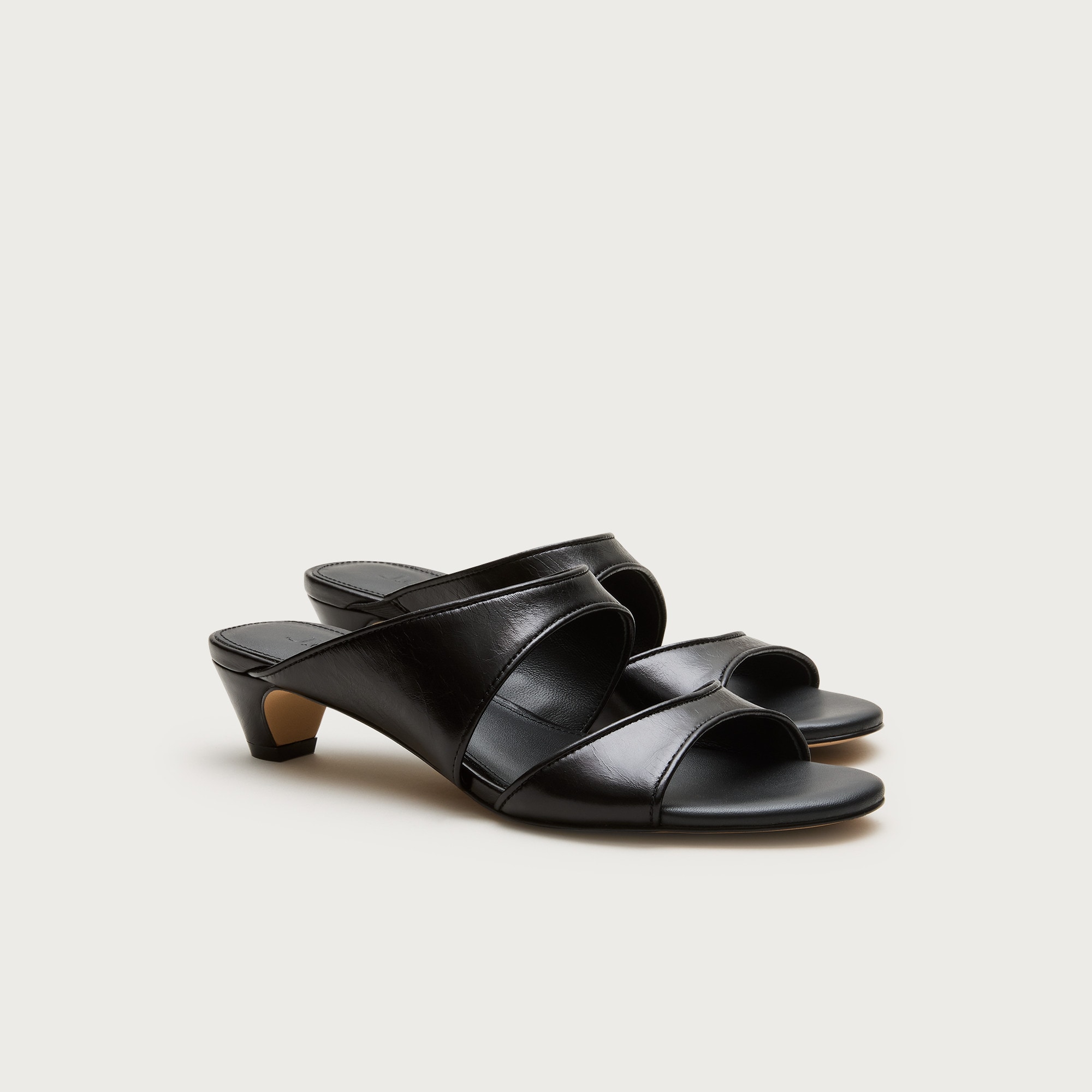 Double-strap kitten heels in Italian leather from J.Crew - $188
