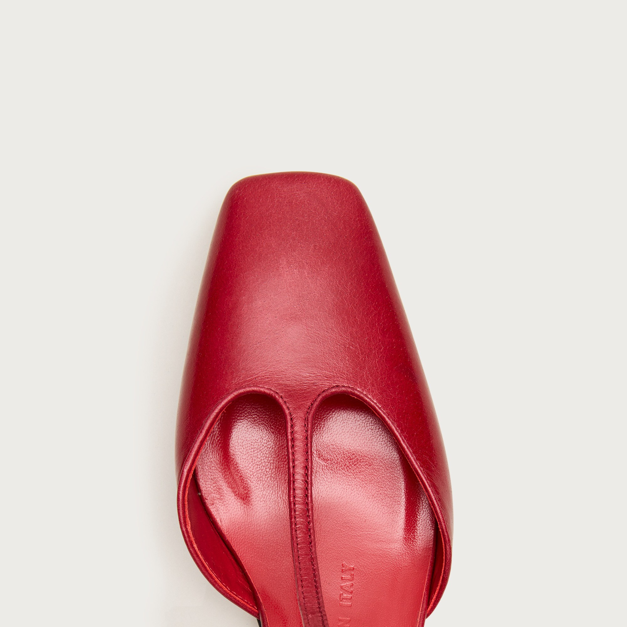 Made-in-Italy T-strap heels in leather