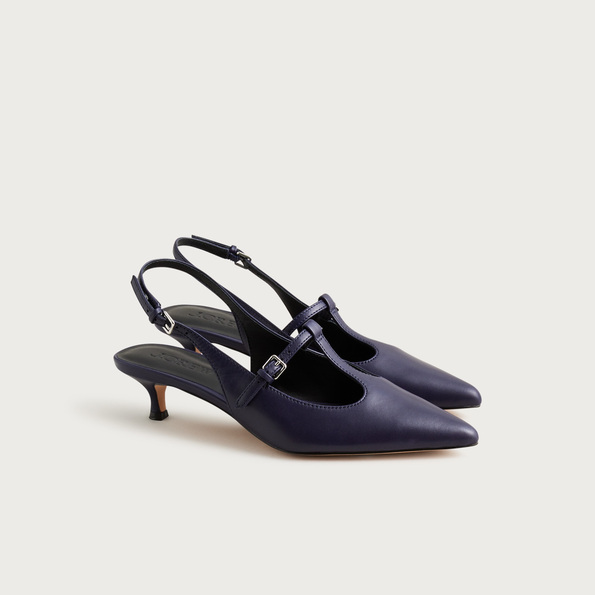 robin mary jane slingback heels in leather for women