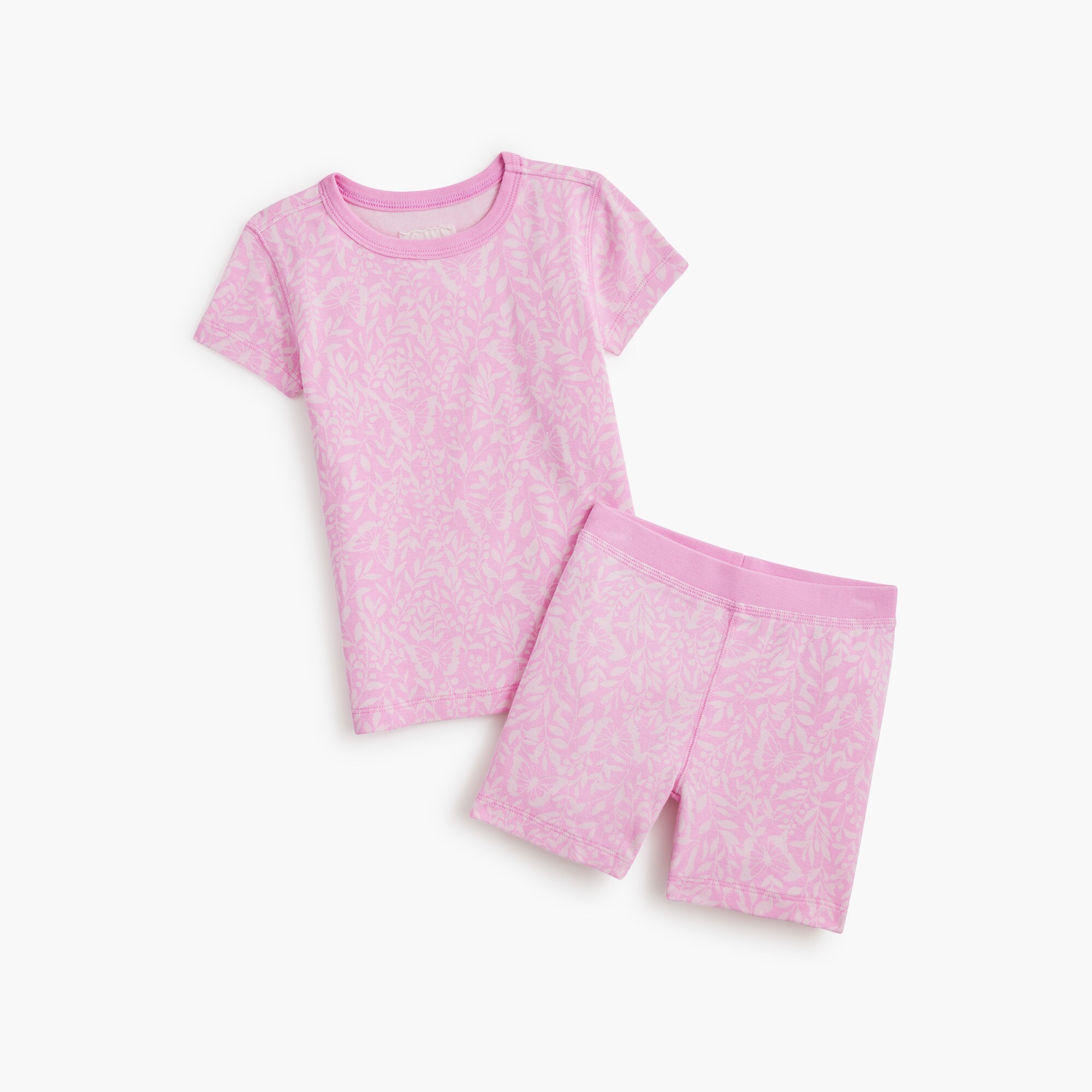 girls' short-sleeve floral pajama set for girls