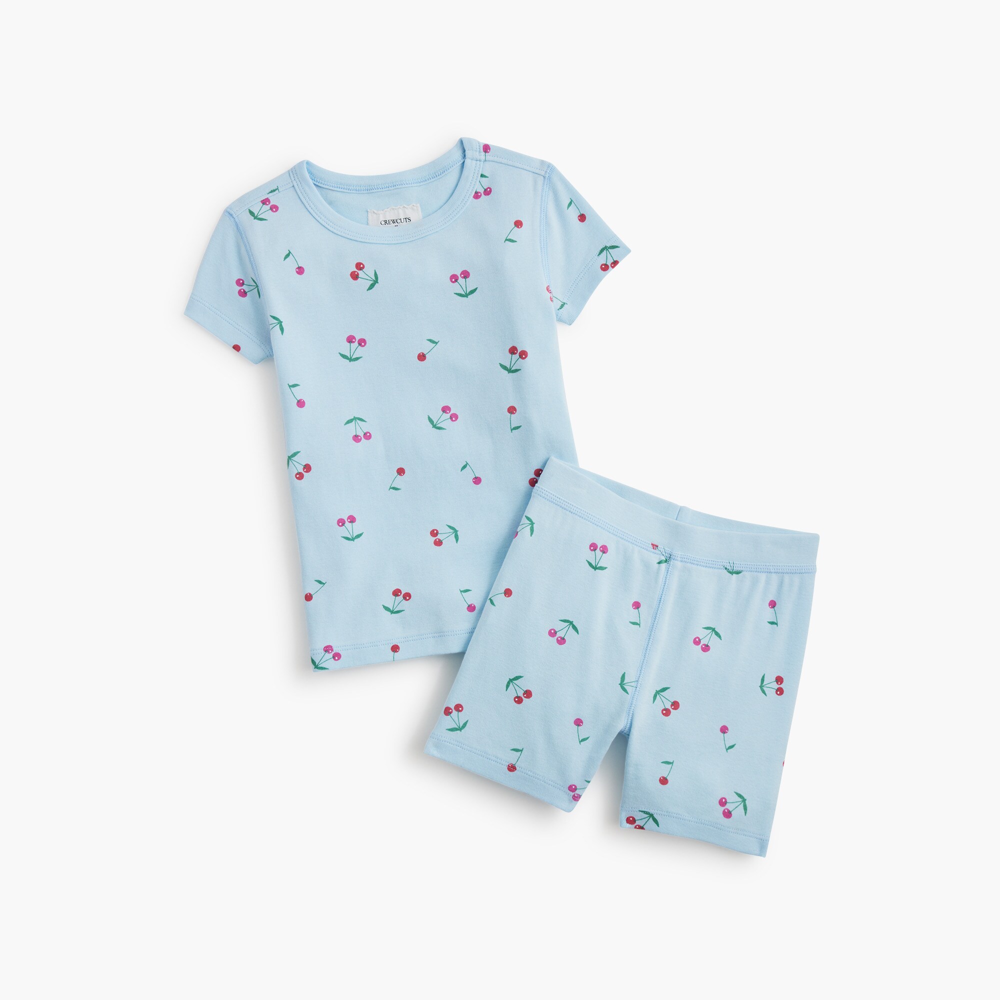 girls' short-sleeve cherries pajama set for girls