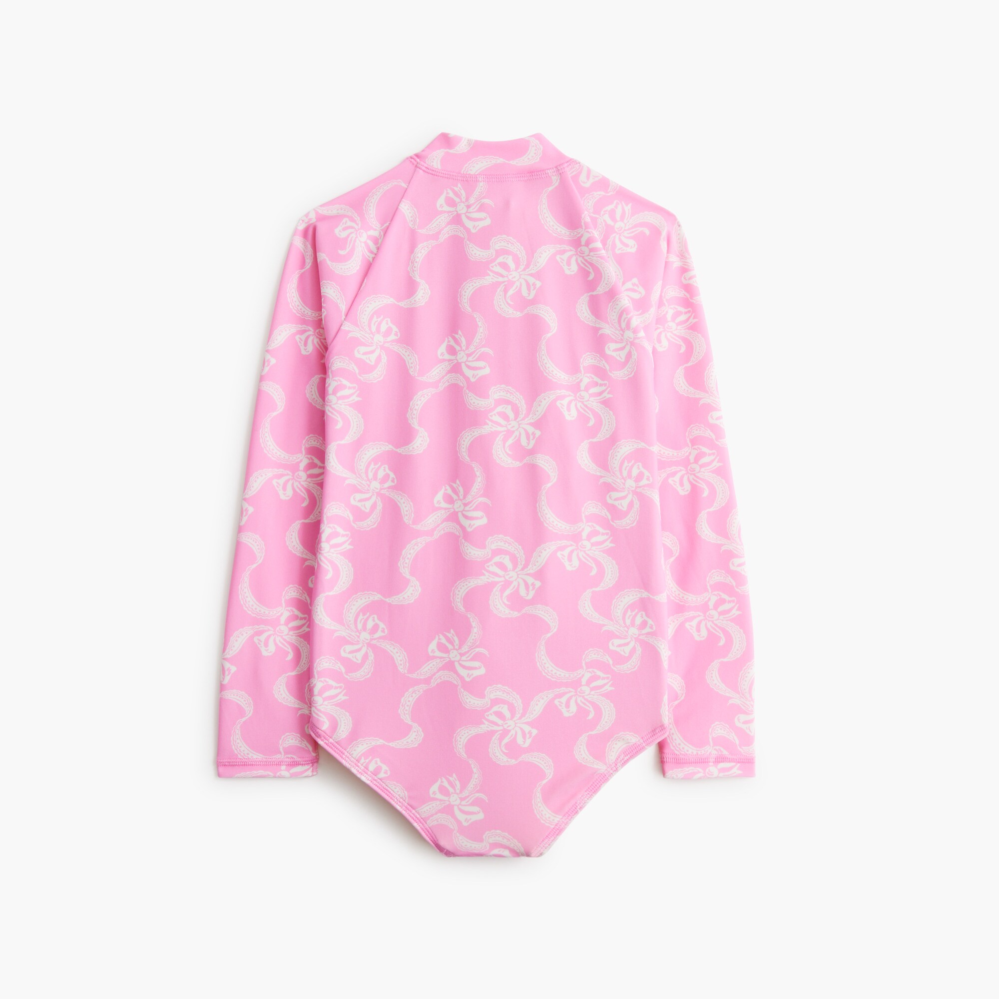 Girls' bow rash guard swimsuit