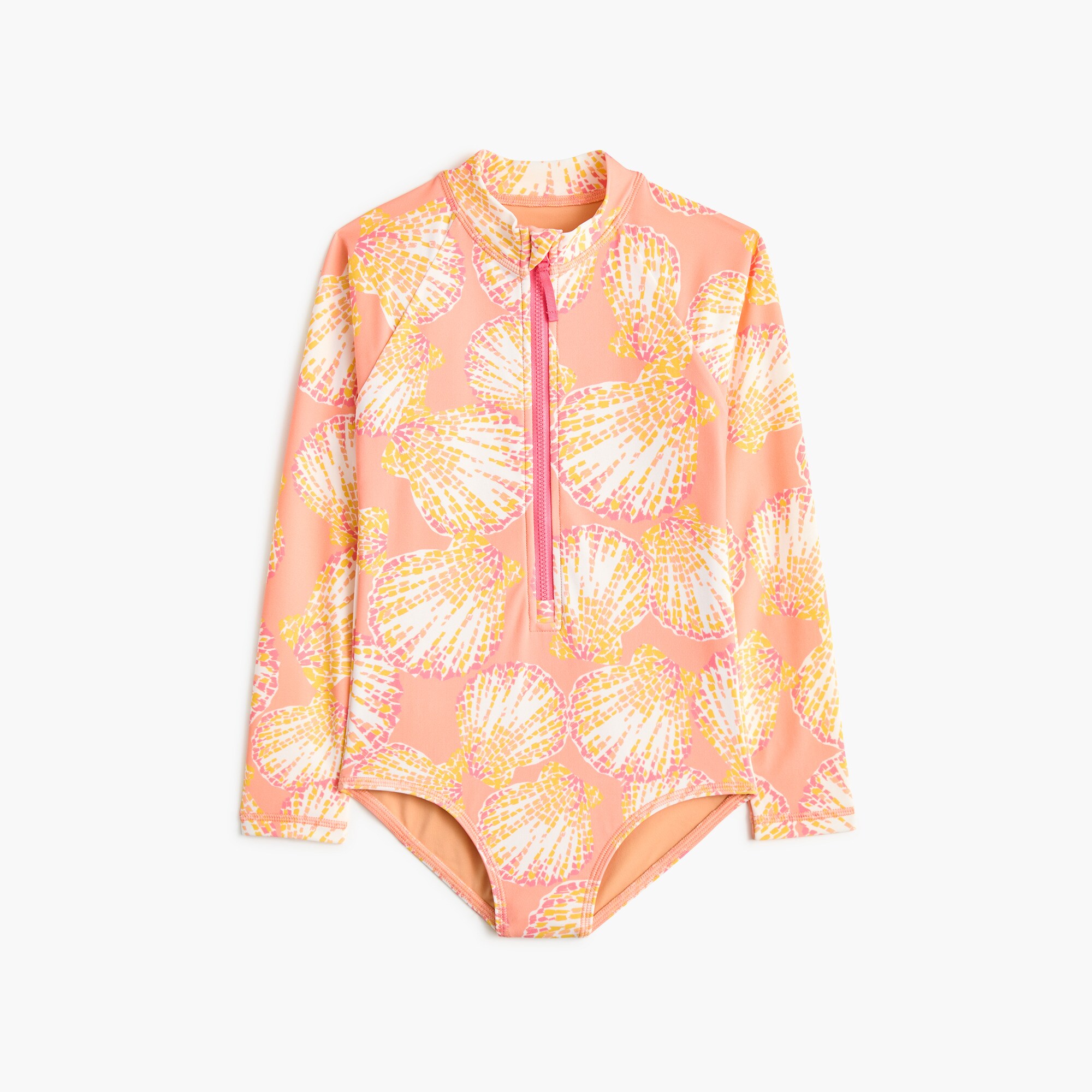 girls Girls' seashell rash guard swimsuit