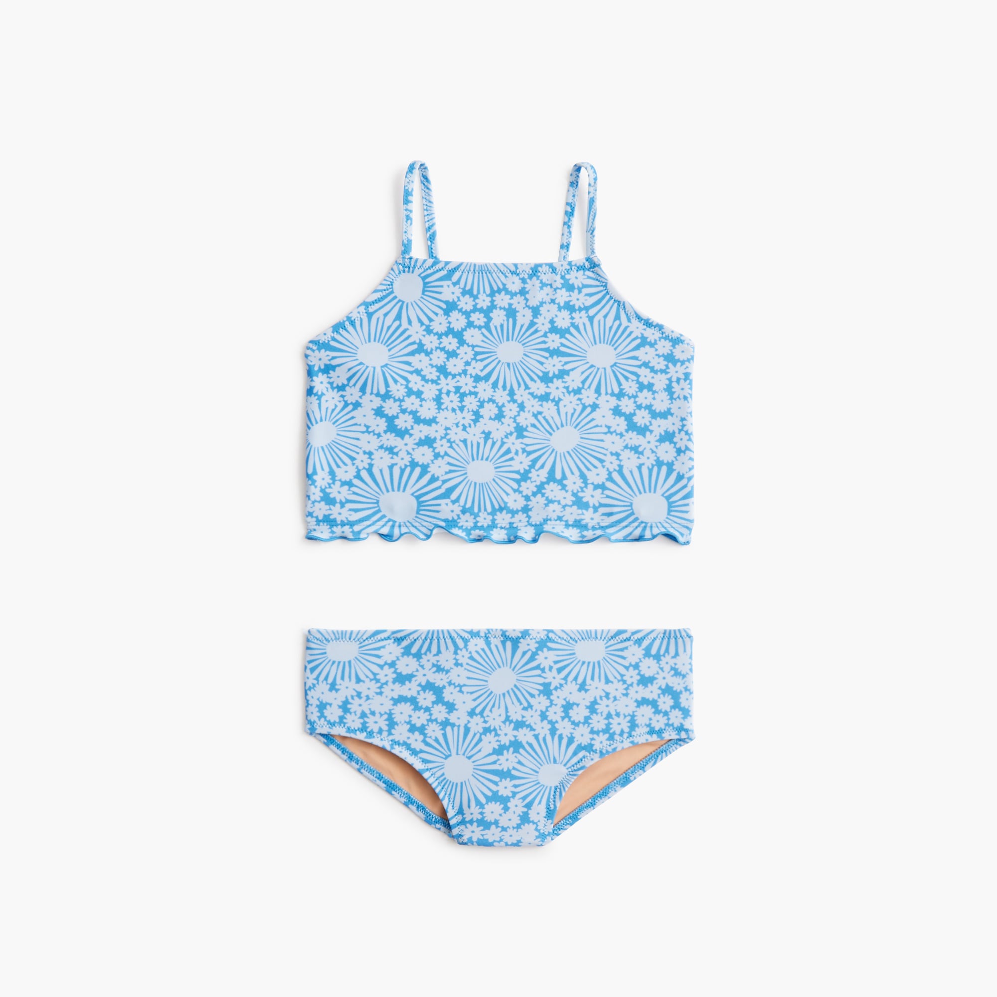 Girls' floral tankini set