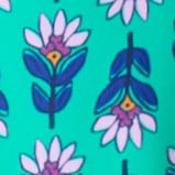 Girls' tie-dyed rash guard swimsuit CARIBBEAN AQUA MULTI