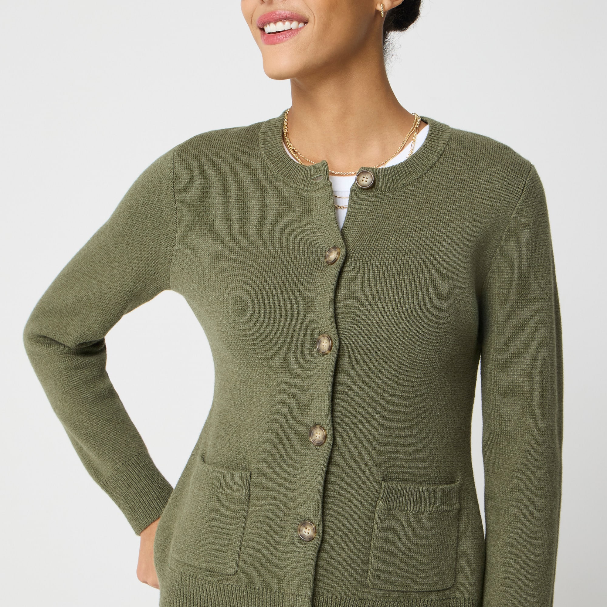 Waisted sweater-jacket - image 5