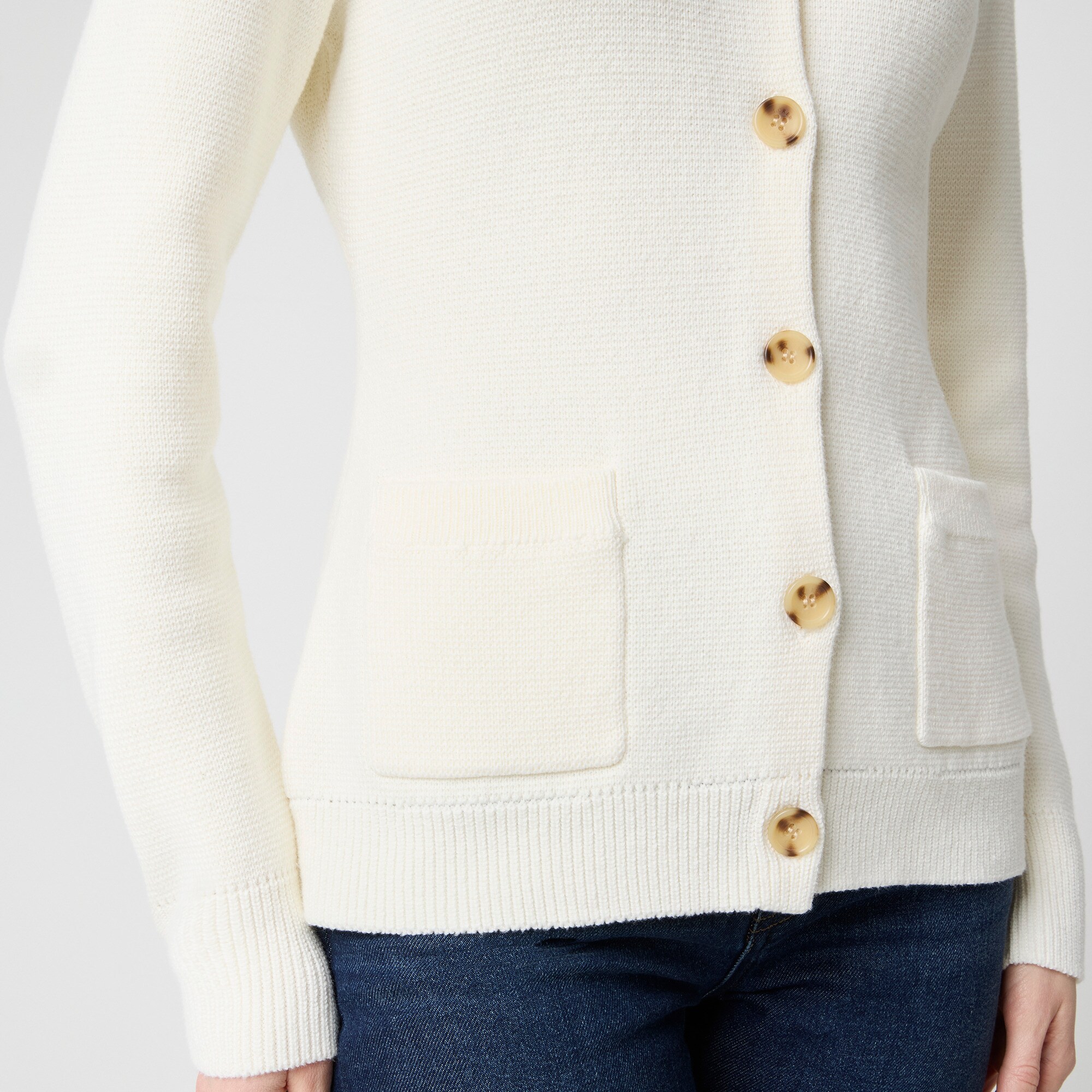 Waisted sweater-jacket
