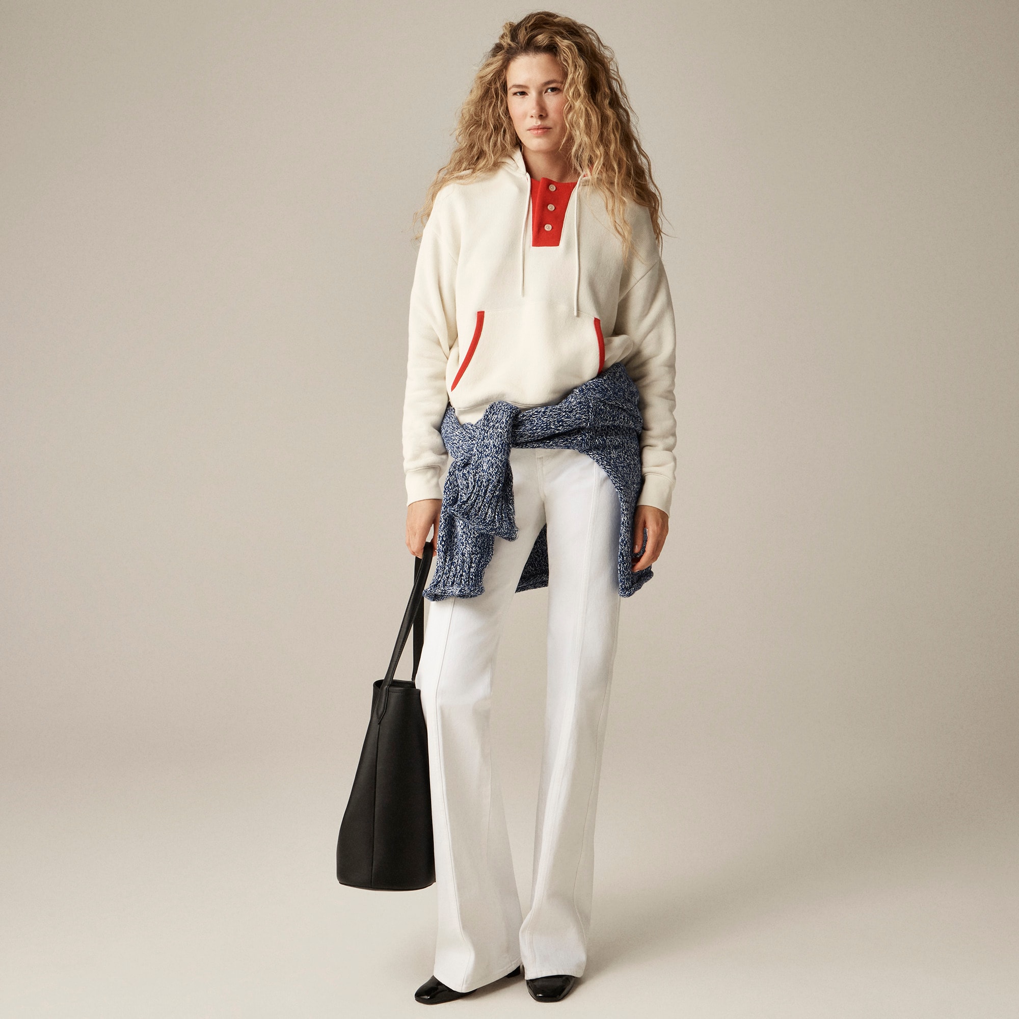 Heritage terry contrast-trim hoodie - image 3