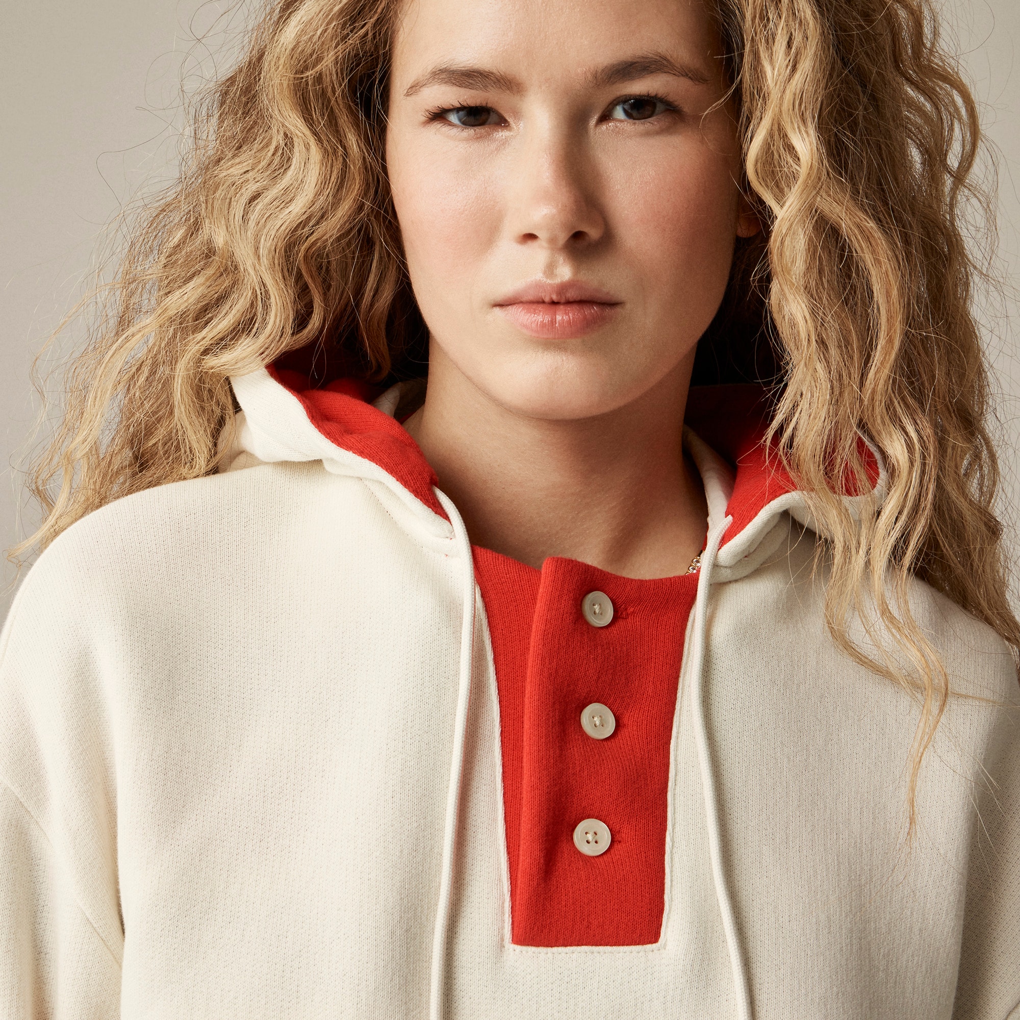 Heritage terry contrast-trim hoodie - image 4