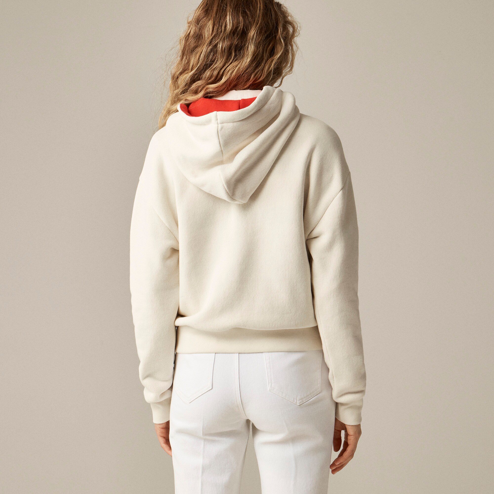 Heritage terry contrast-trim hoodie