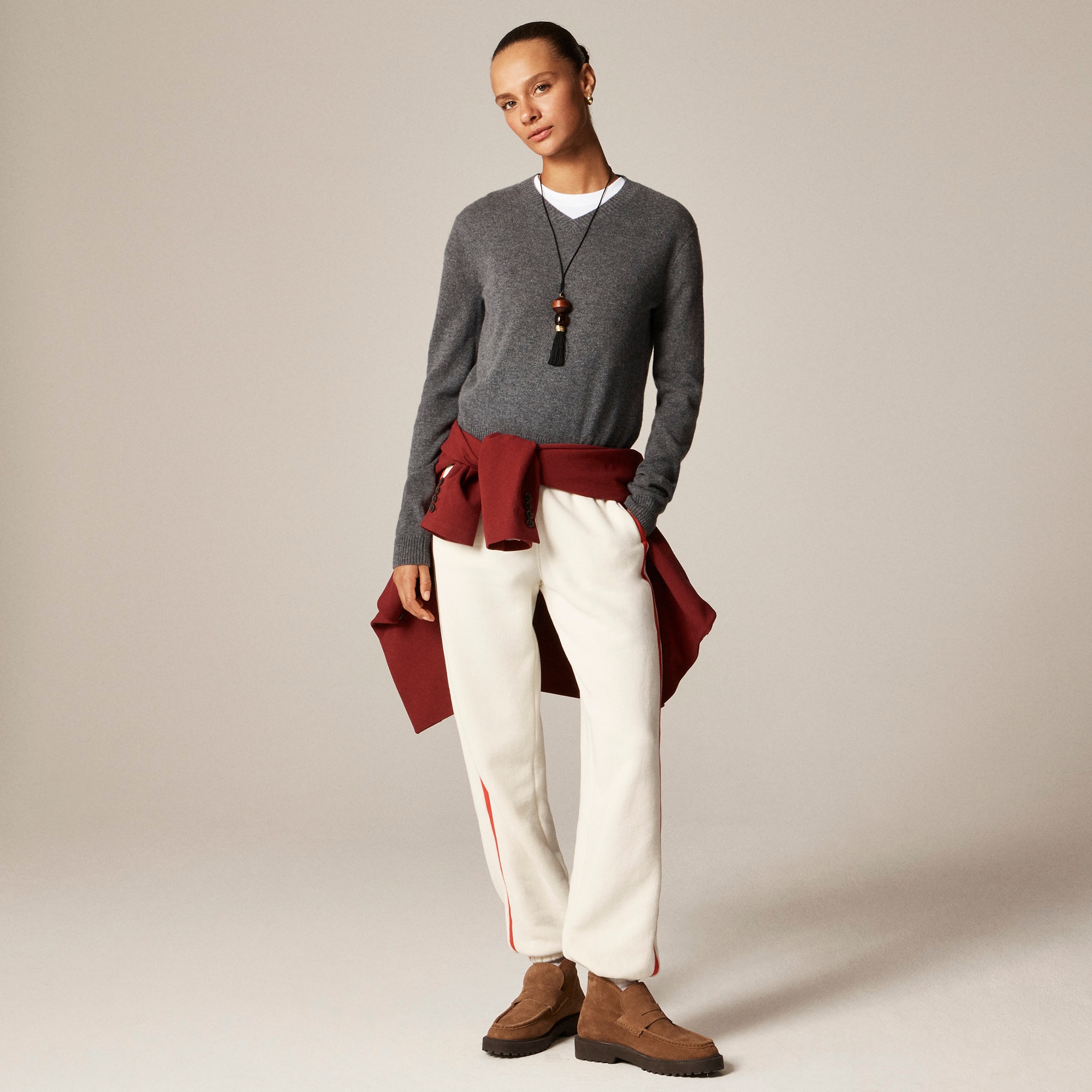 Heritage terry jogger pant with side stripe - image 3