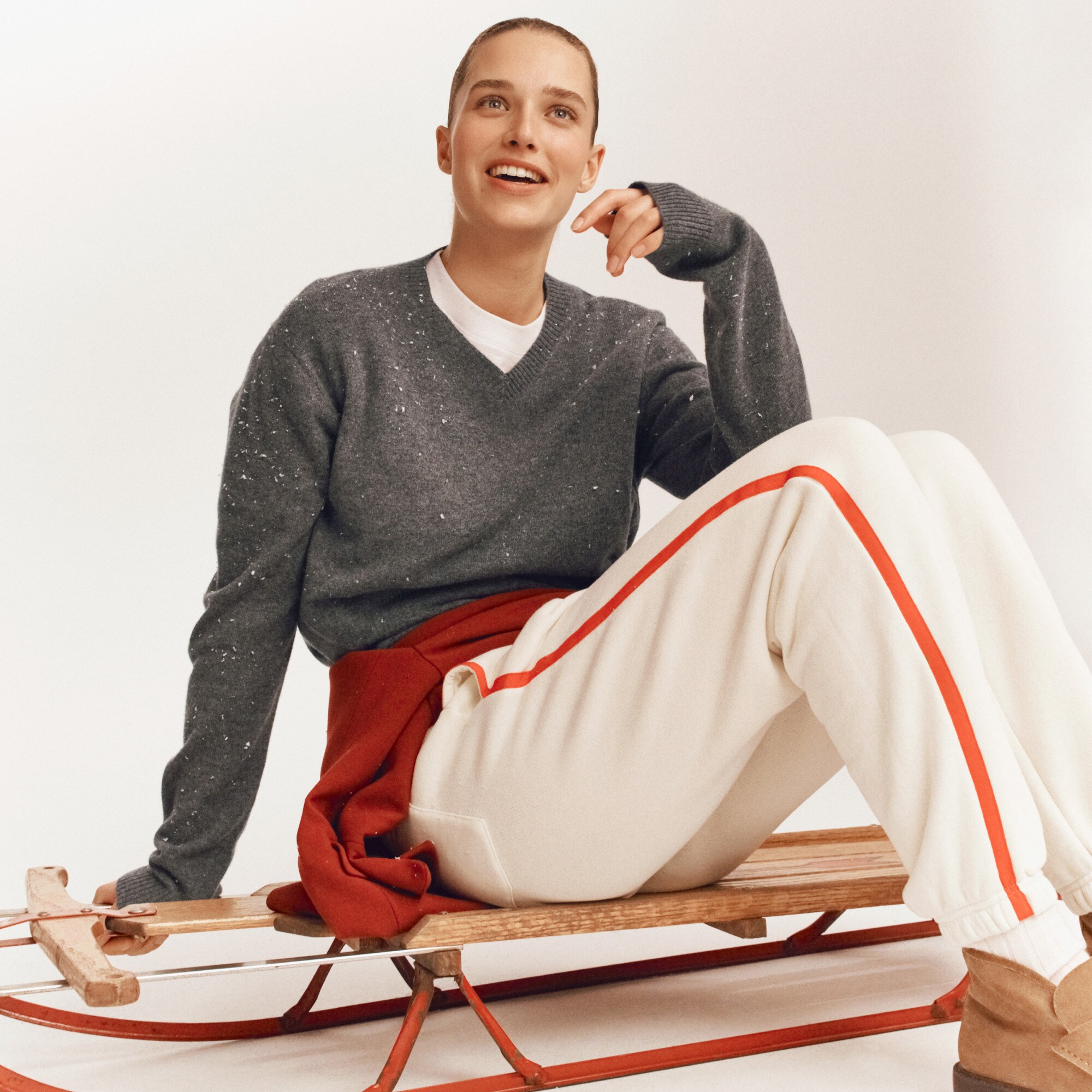 Heritage terry jogger pant with side stripe