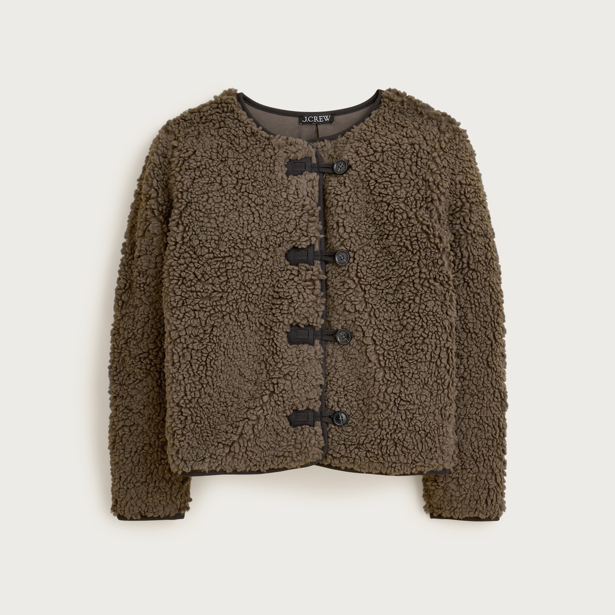  Sherpa fleece toggle jacket