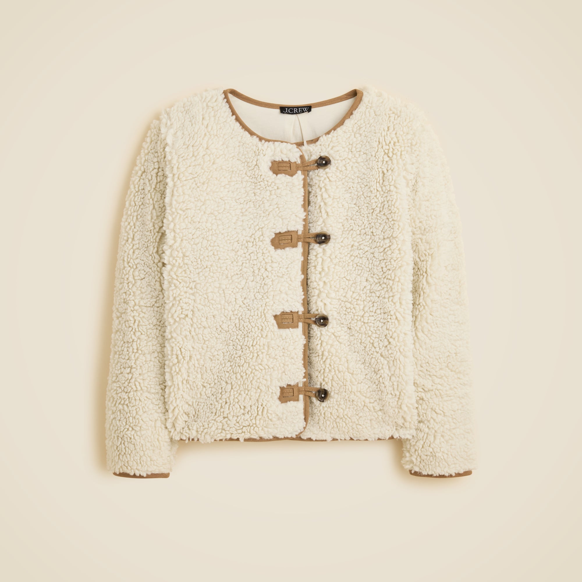 Sherpa Fleece Toggle Jacket For Women | J.Crew