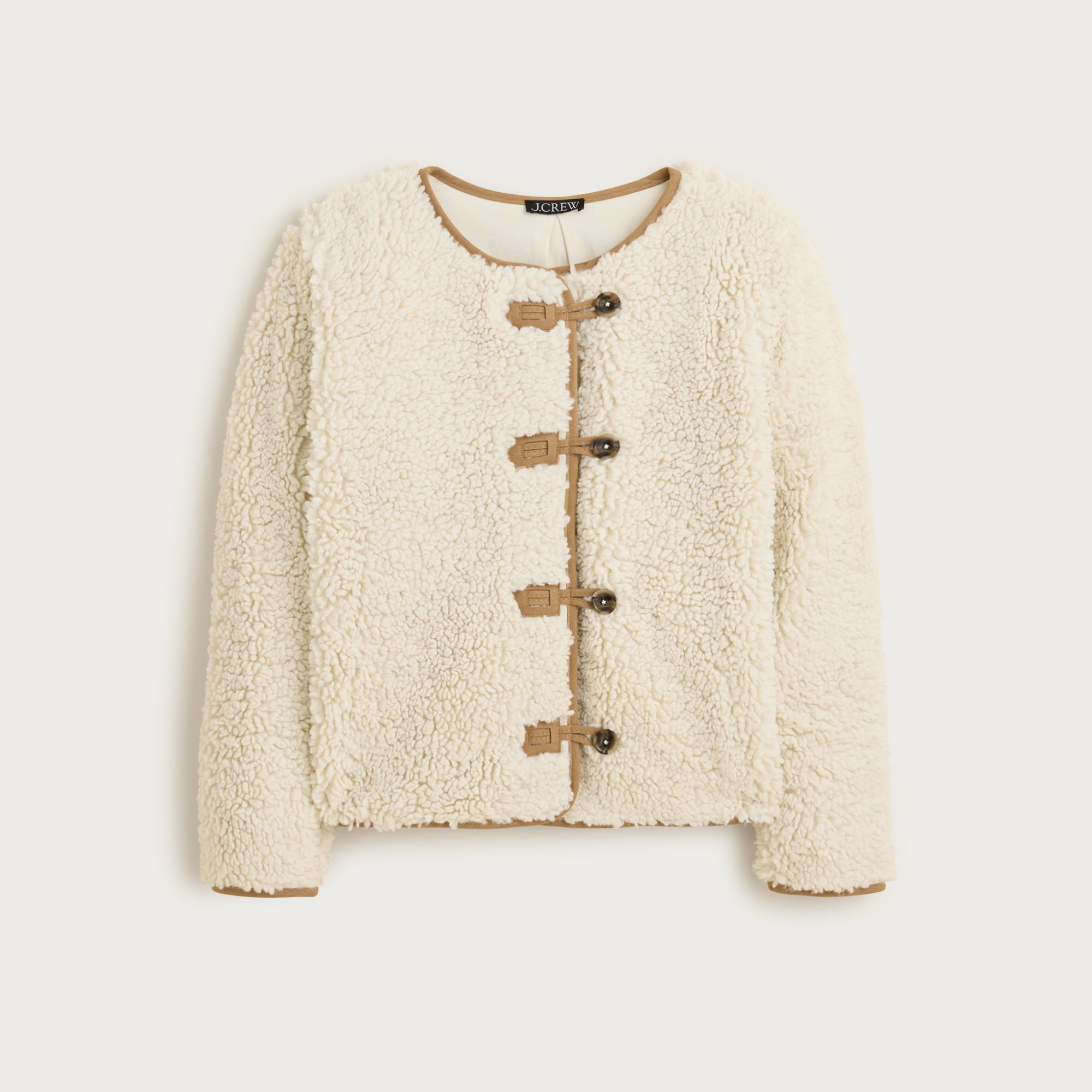  Sherpa fleece toggle jacket