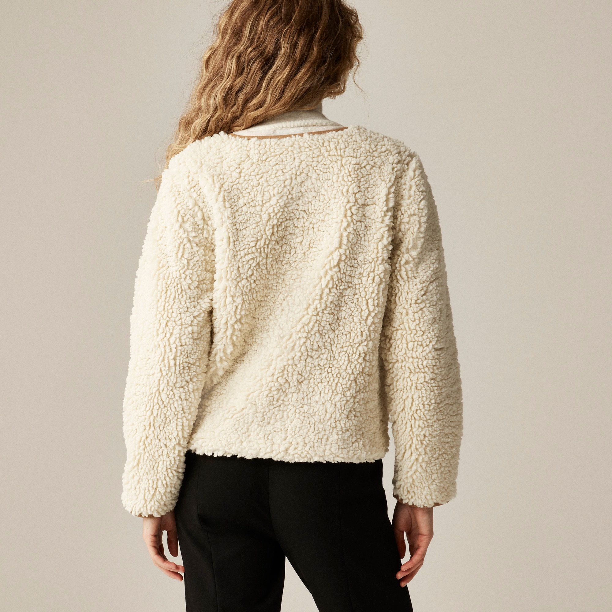 Sherpa fleece toggle jacket