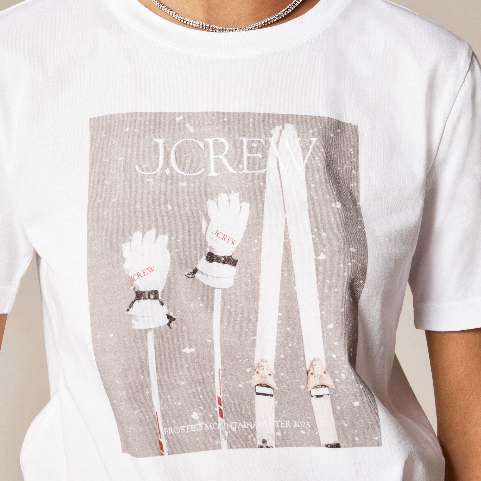 J.Crew winter catalog graphic T-shirt in broken-in jersey