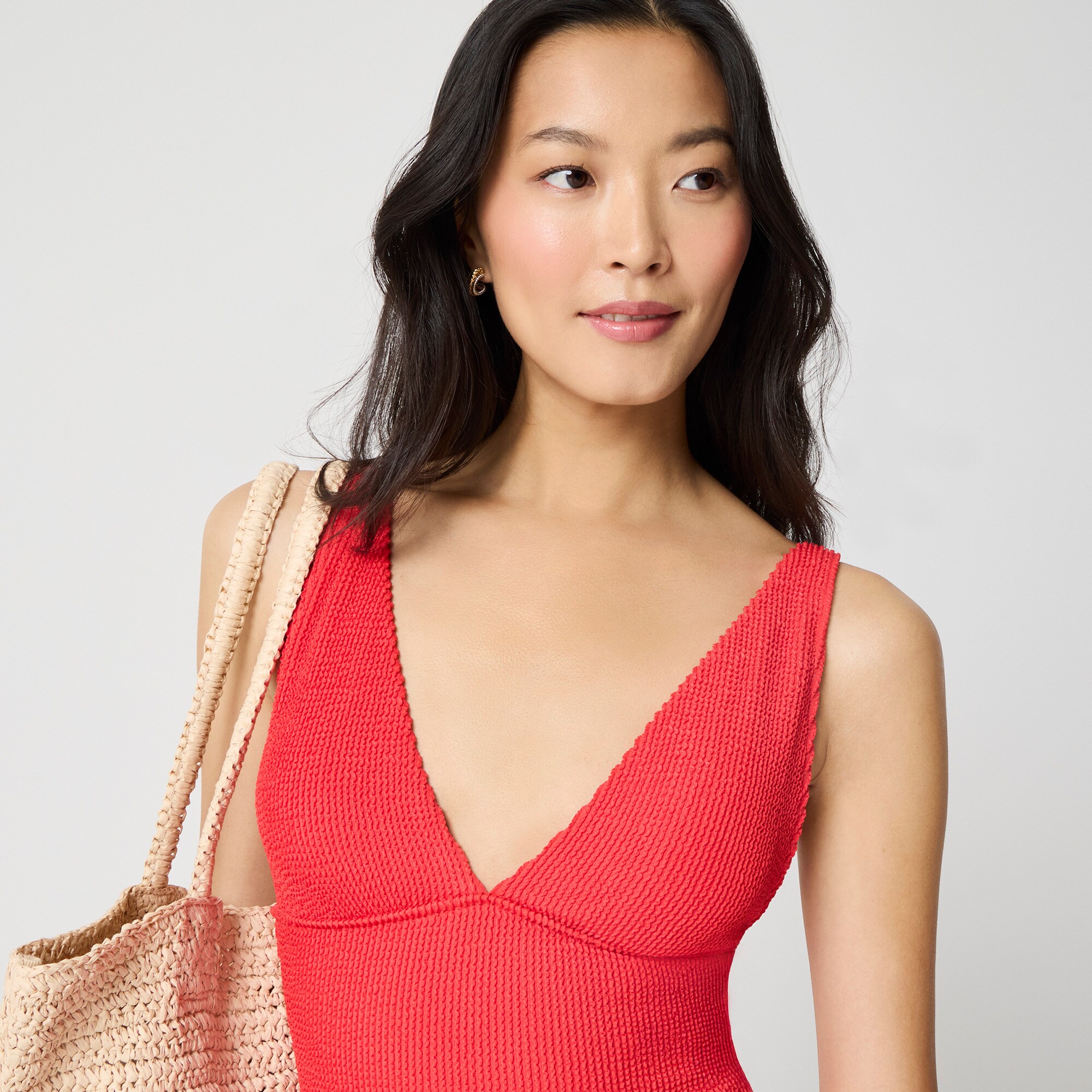 Scrunchie one-piece swimsuit