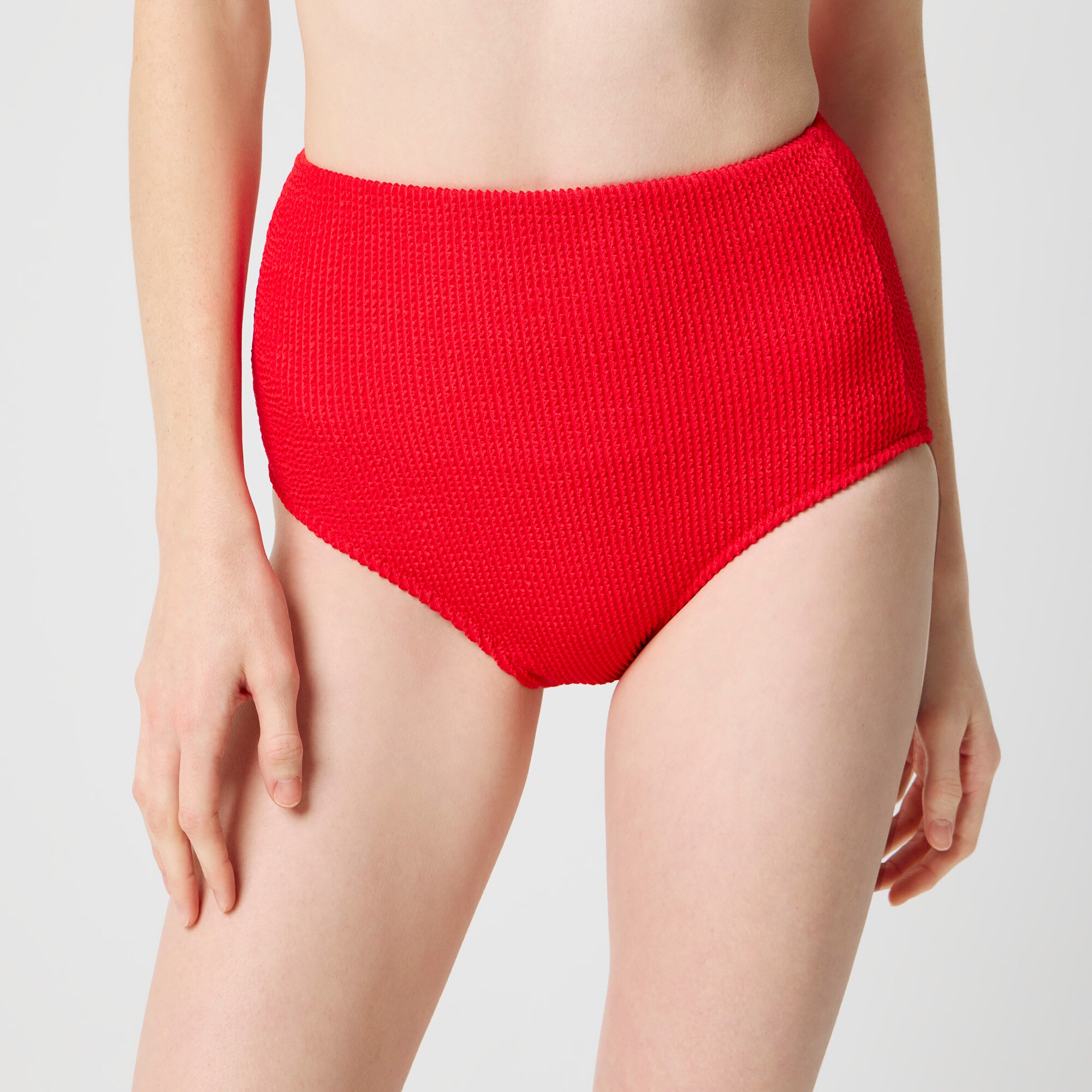 Scrunchie high-waisted bikini bottom