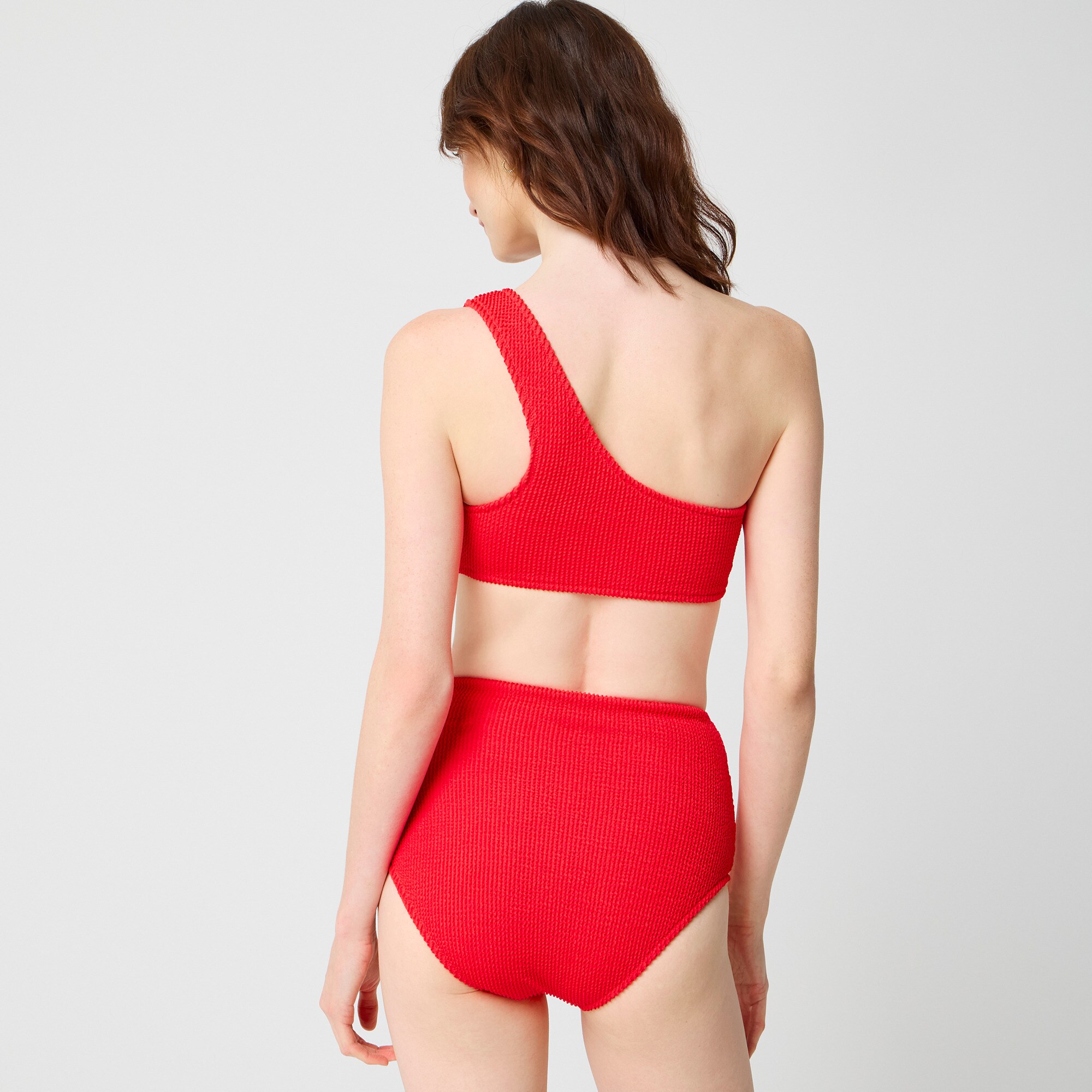 Scrunchie high-waisted bikini bottom