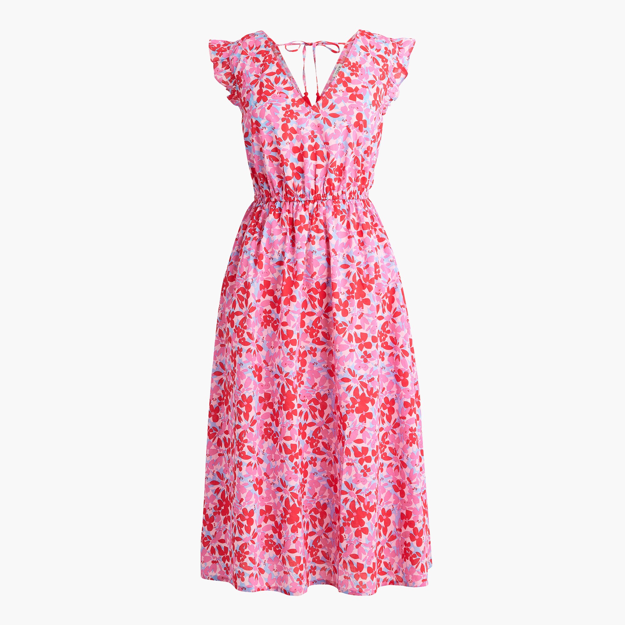 Tie-back midi beach dress