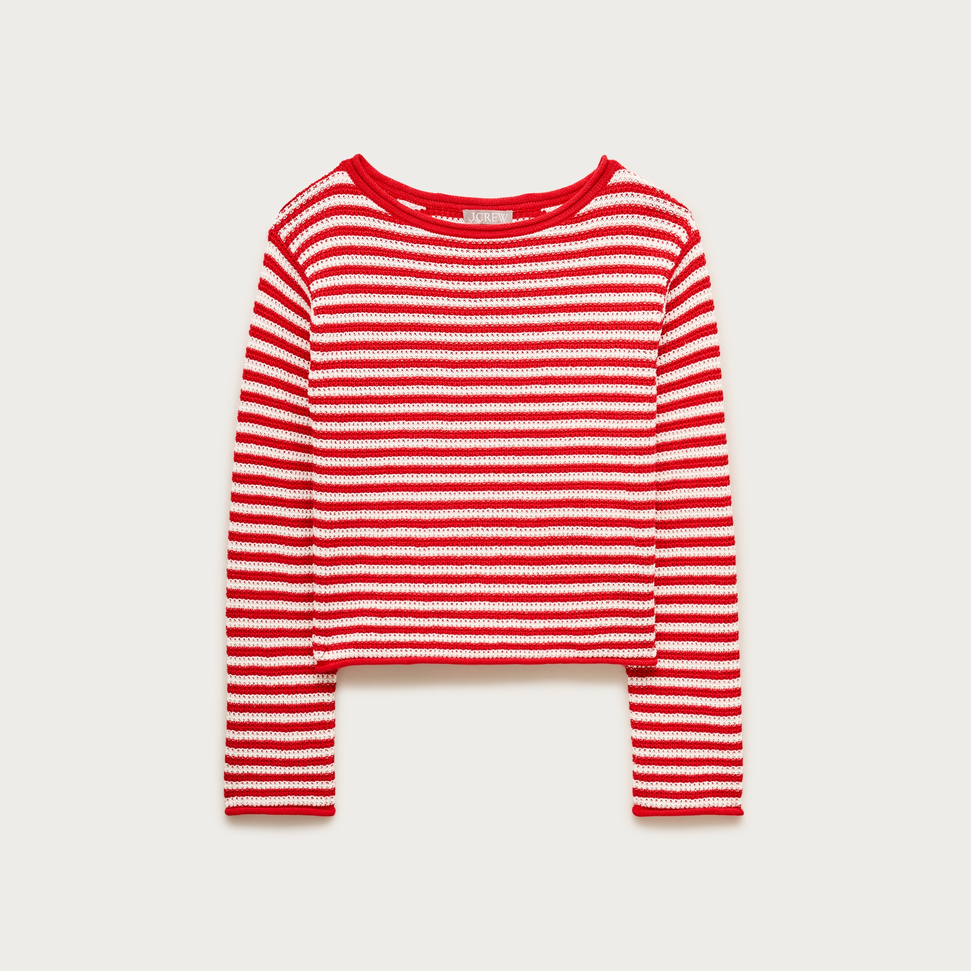 Boatneck sweater in stripe - image 2