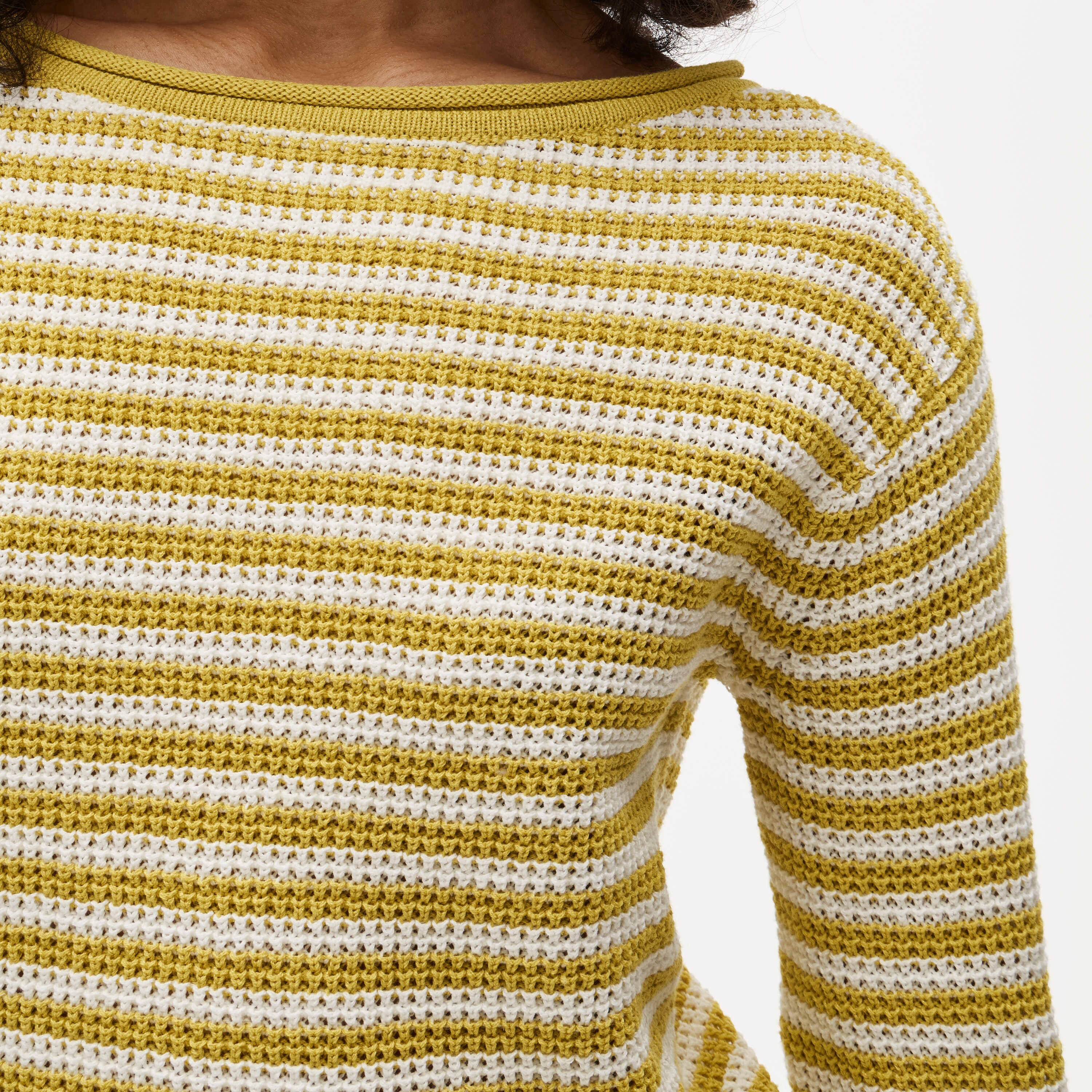 Boatneck sweater in stripe