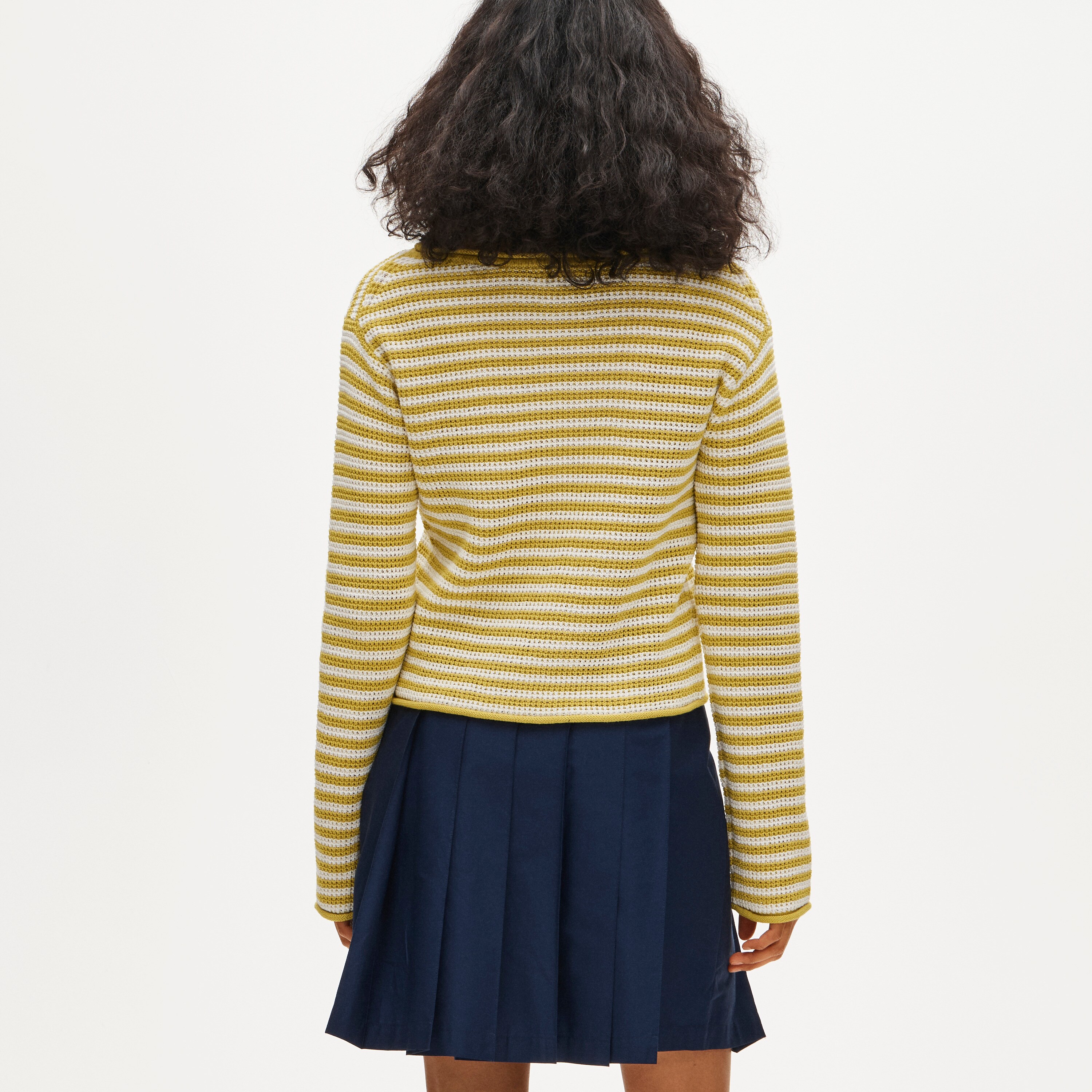 Boatneck sweater in stripe