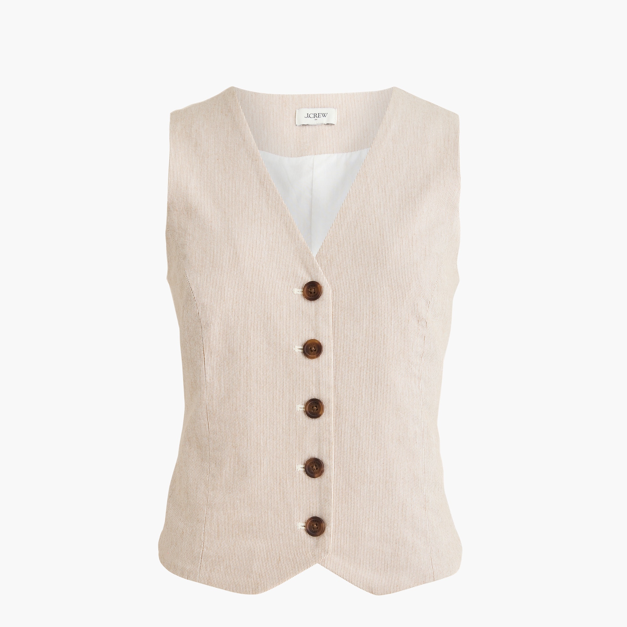 Striped button-front vest
