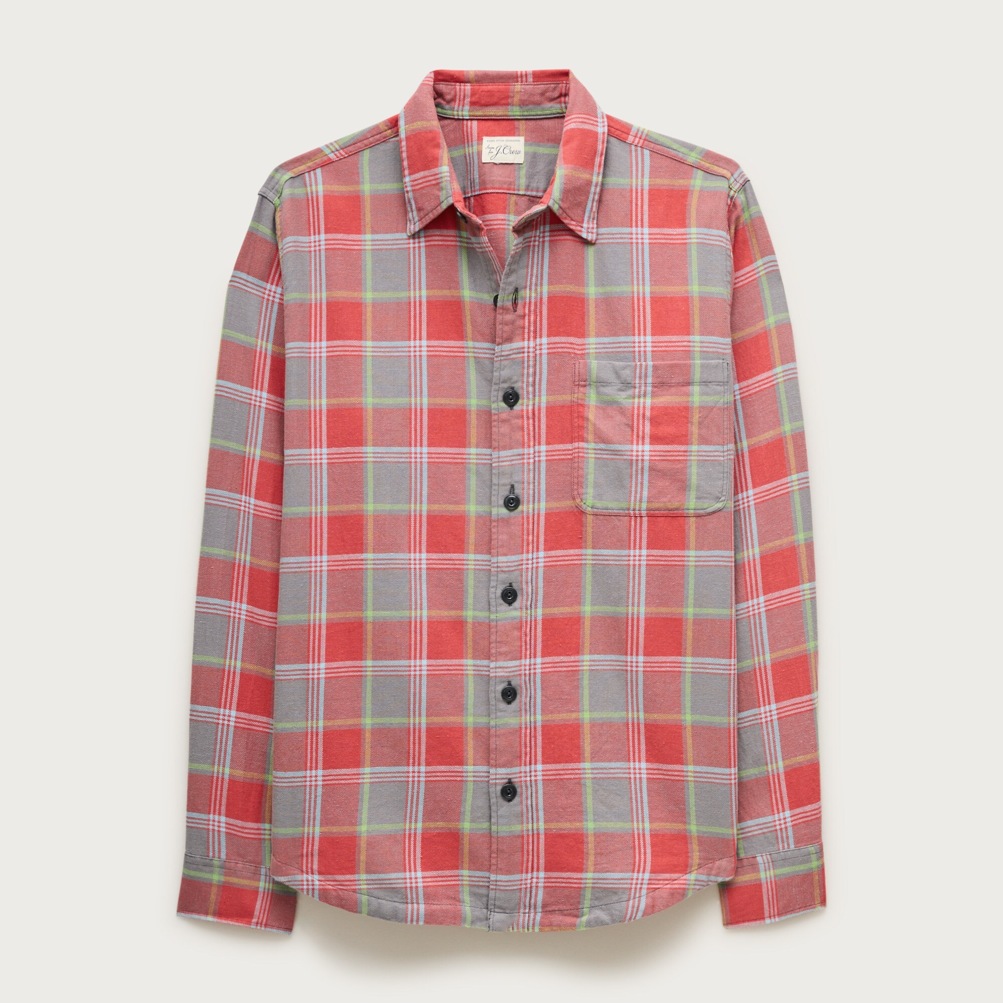 Cotton-hemp blend twill shirt