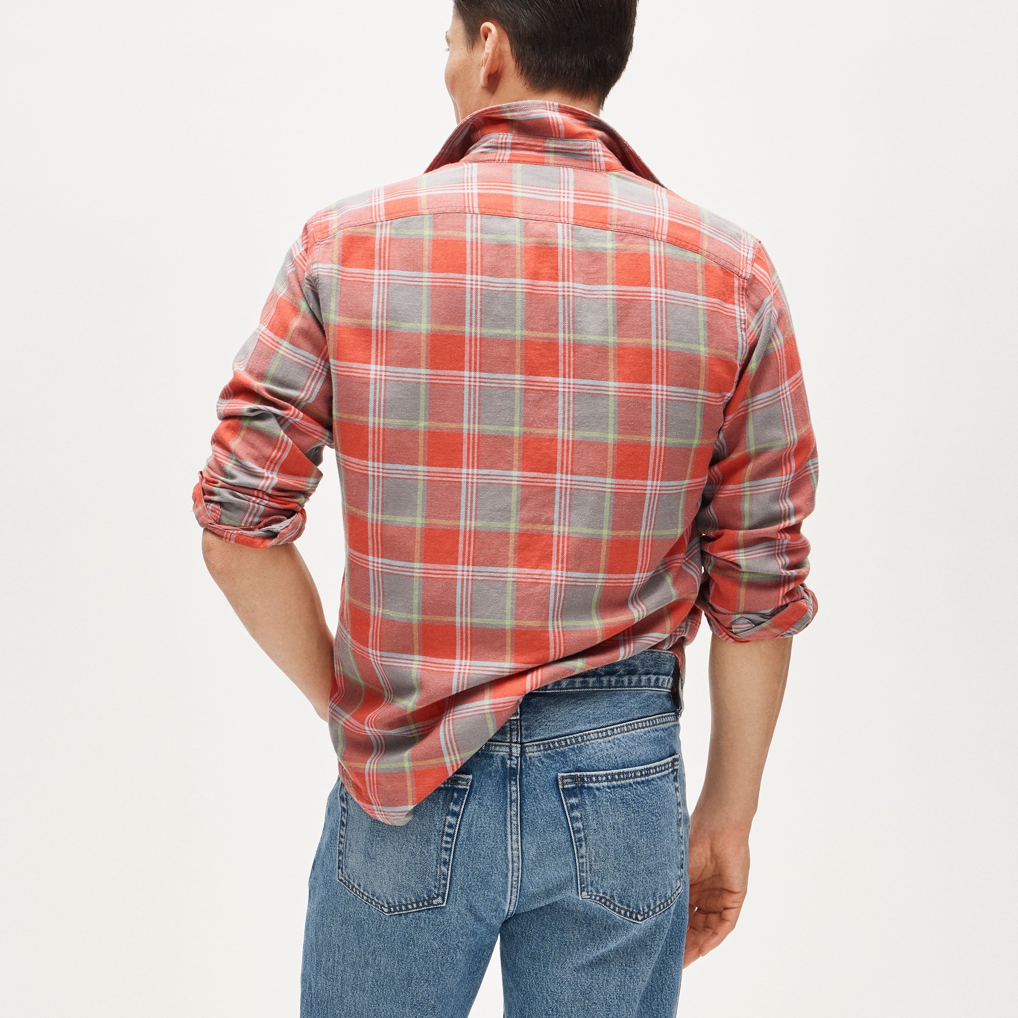 Cotton-hemp blend twill shirt