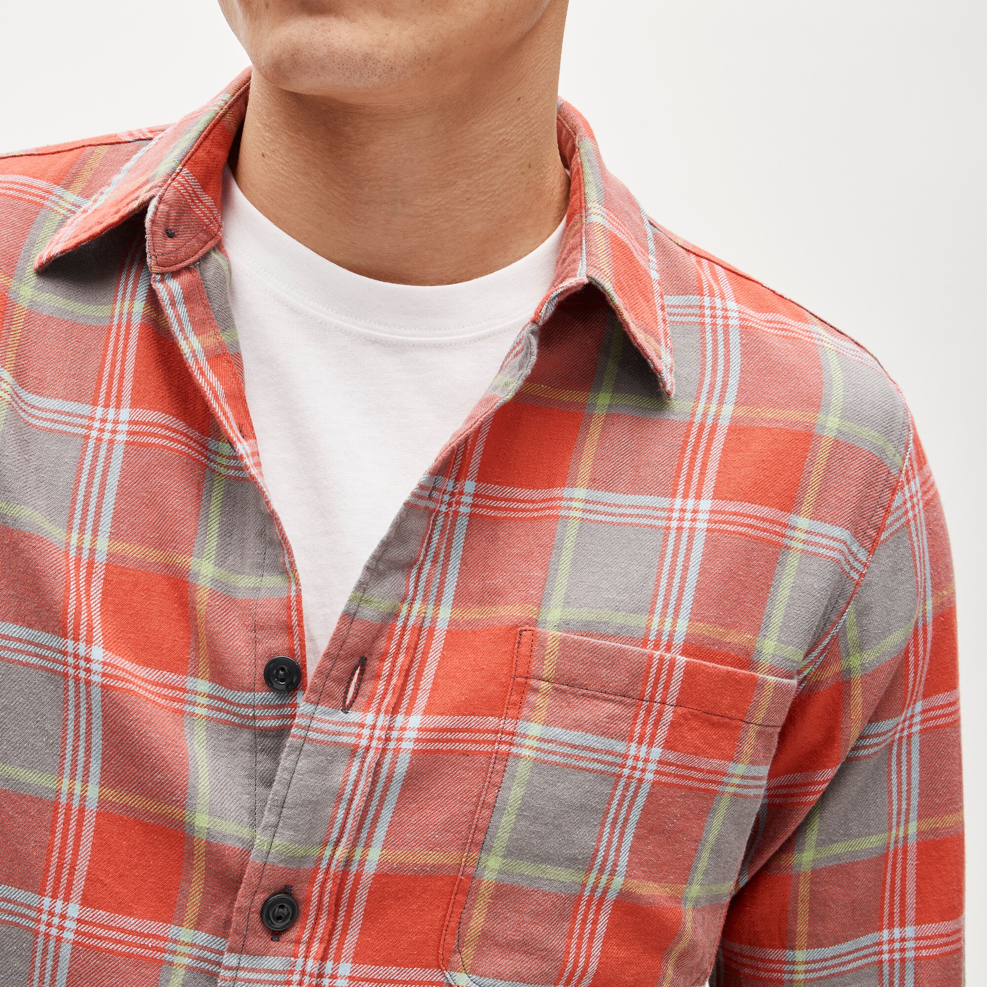 Cotton-hemp blend twill shirt