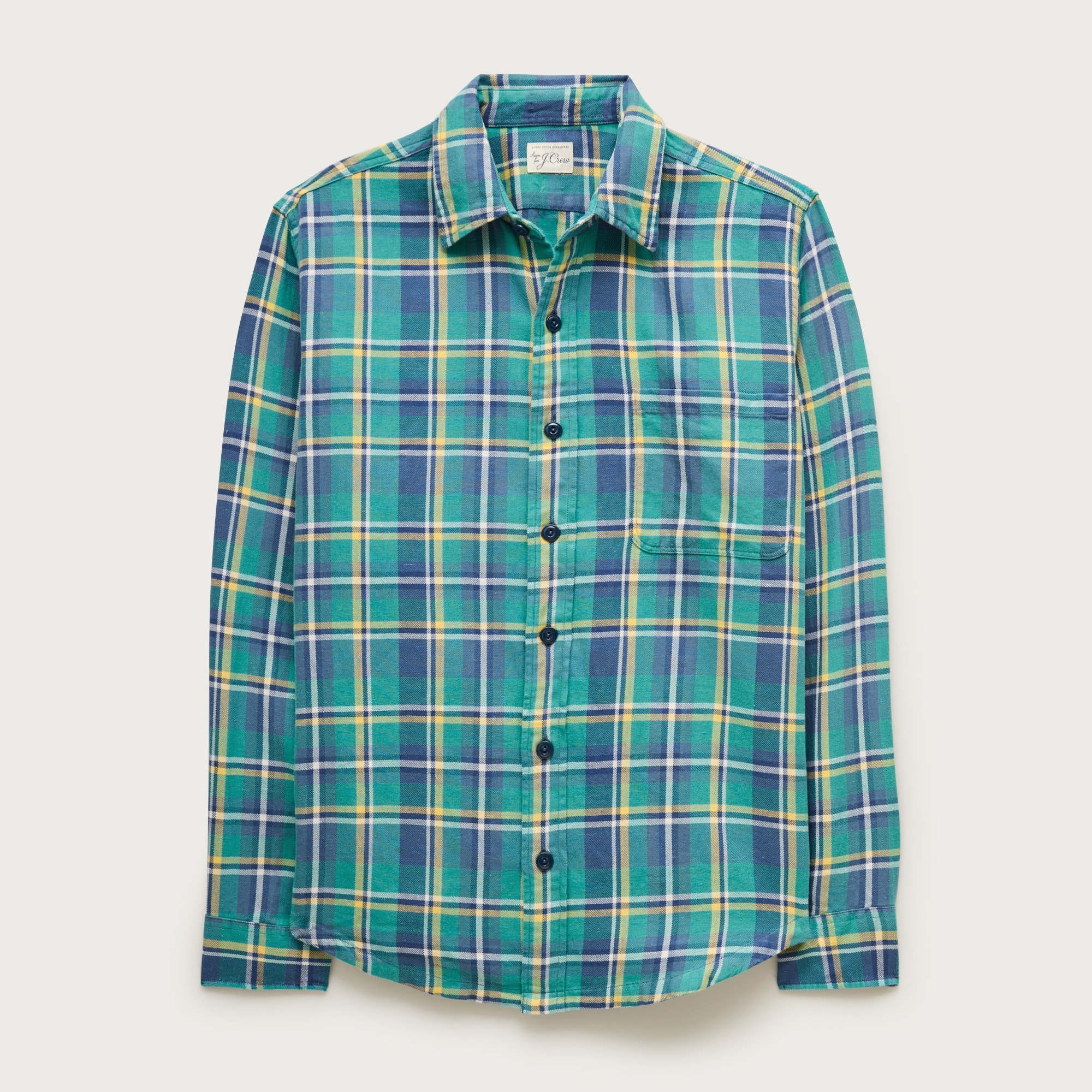 Cotton-hemp blend twill shirt