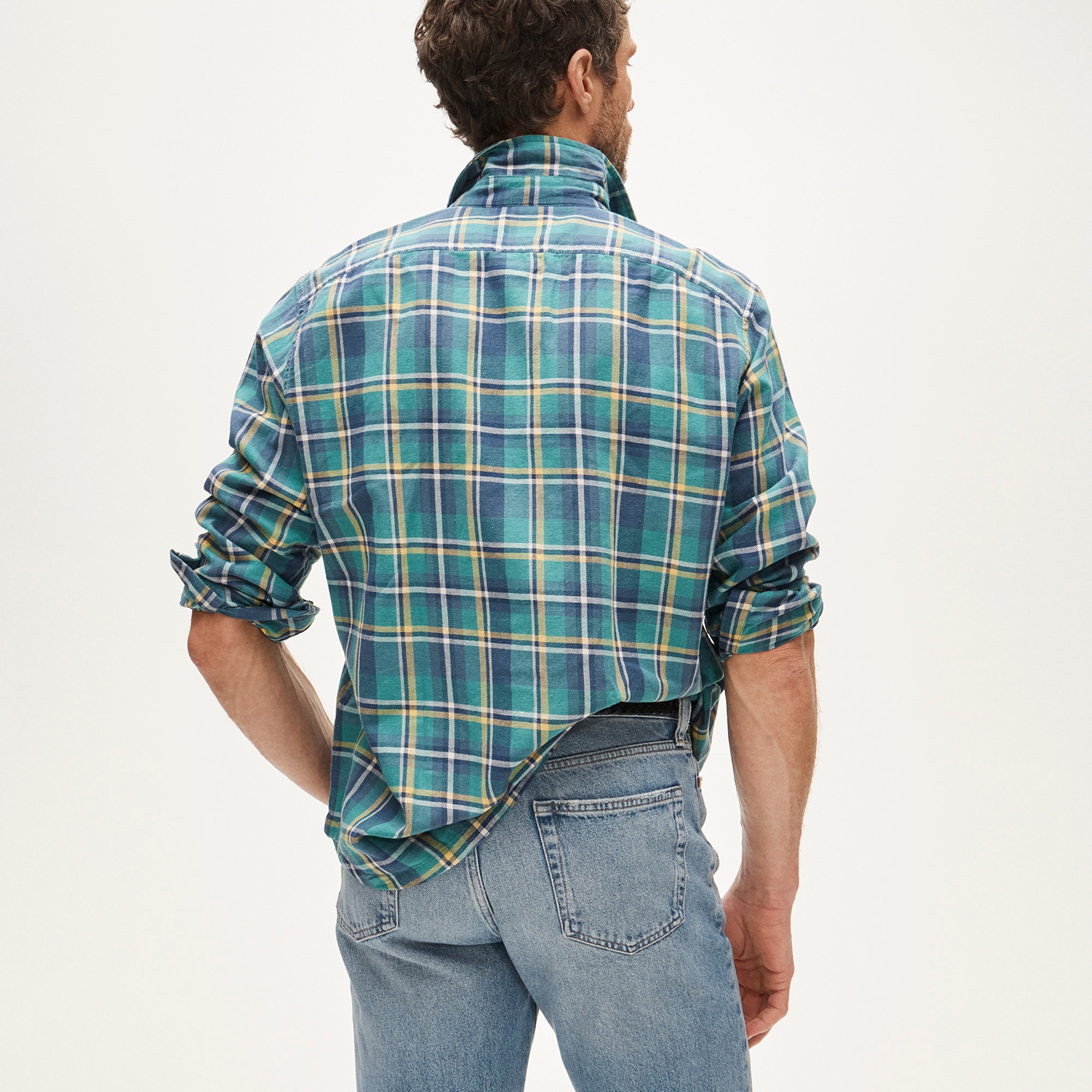 Cotton-hemp blend twill shirt