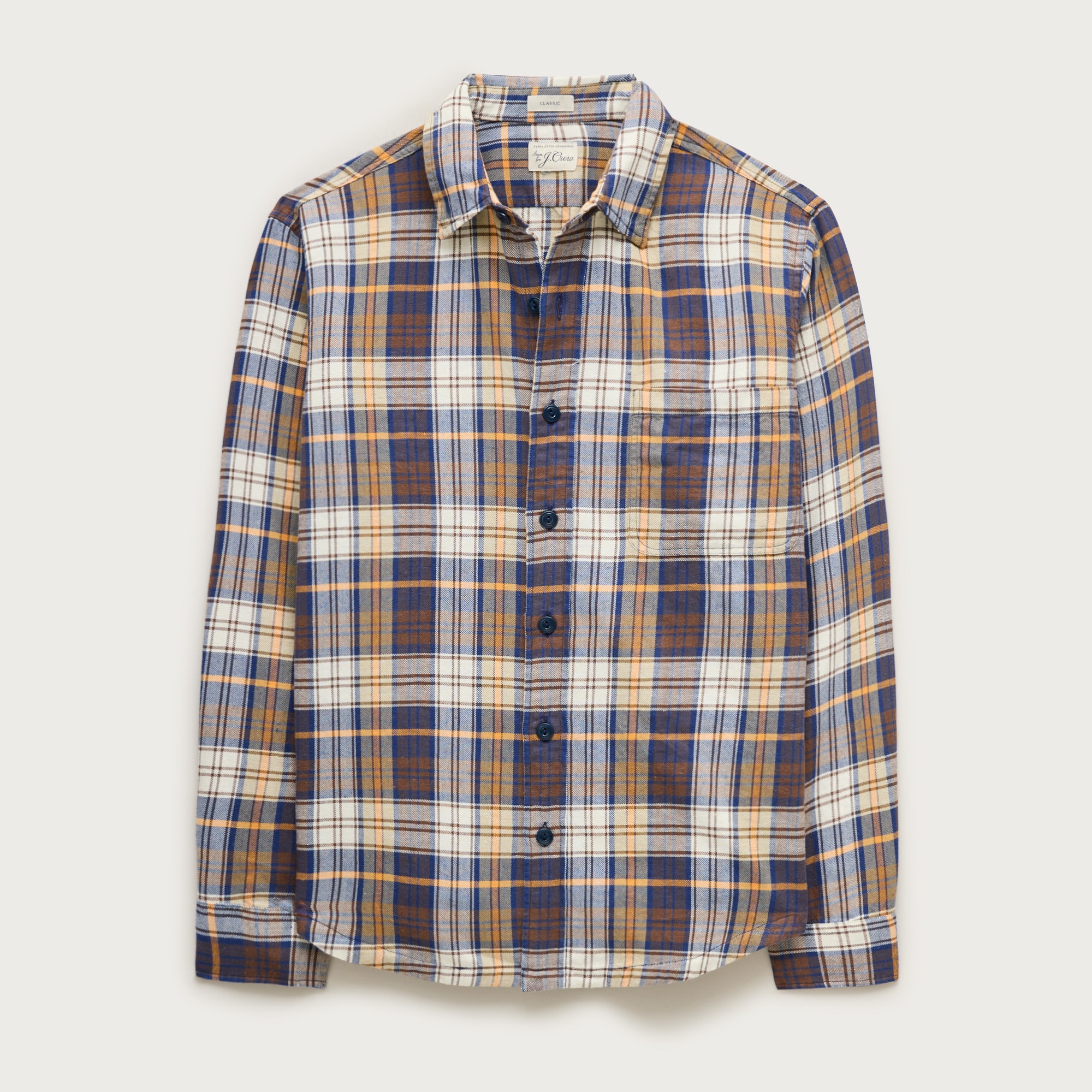 Cotton-hemp blend twill shirt
