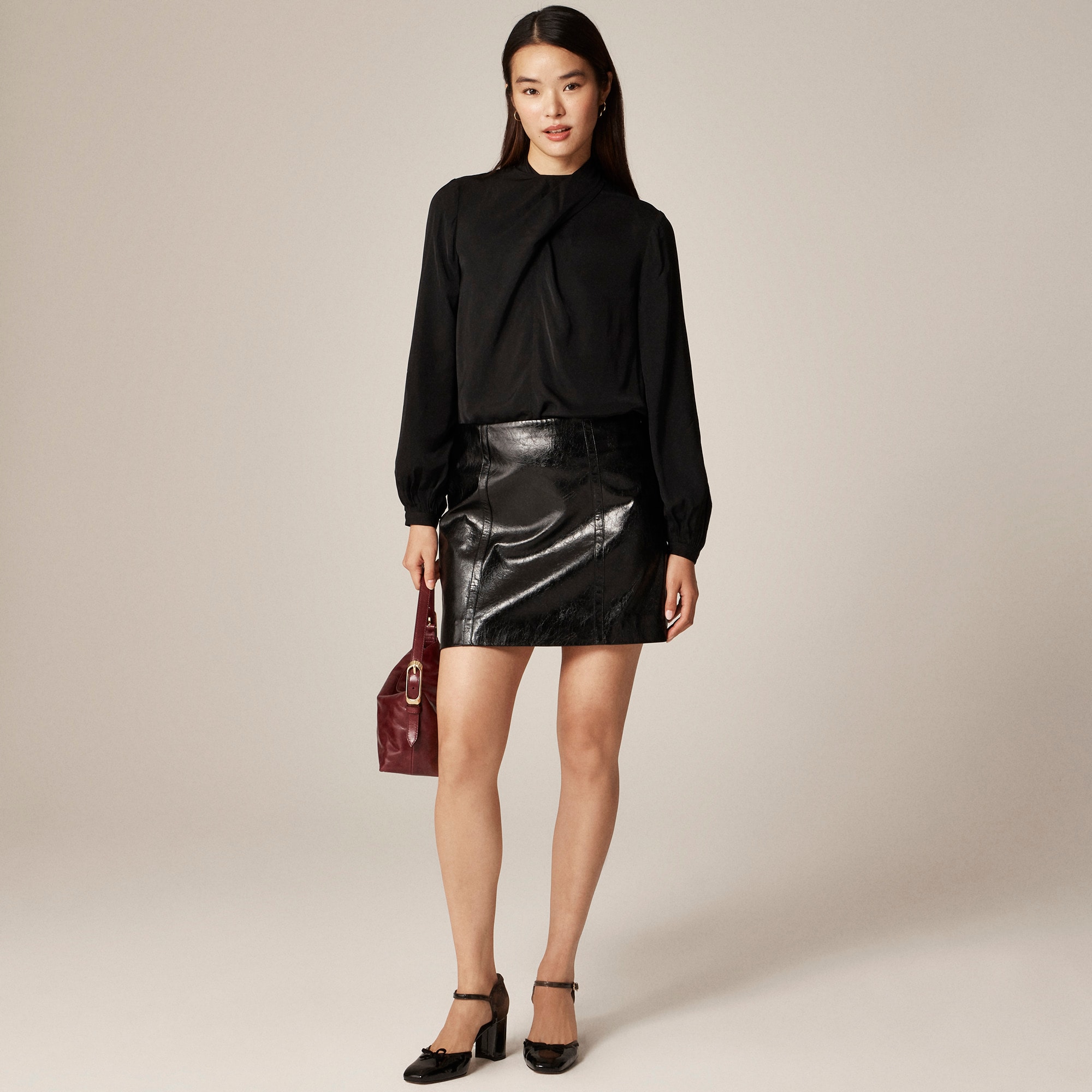 Drapey tie-neck shirt