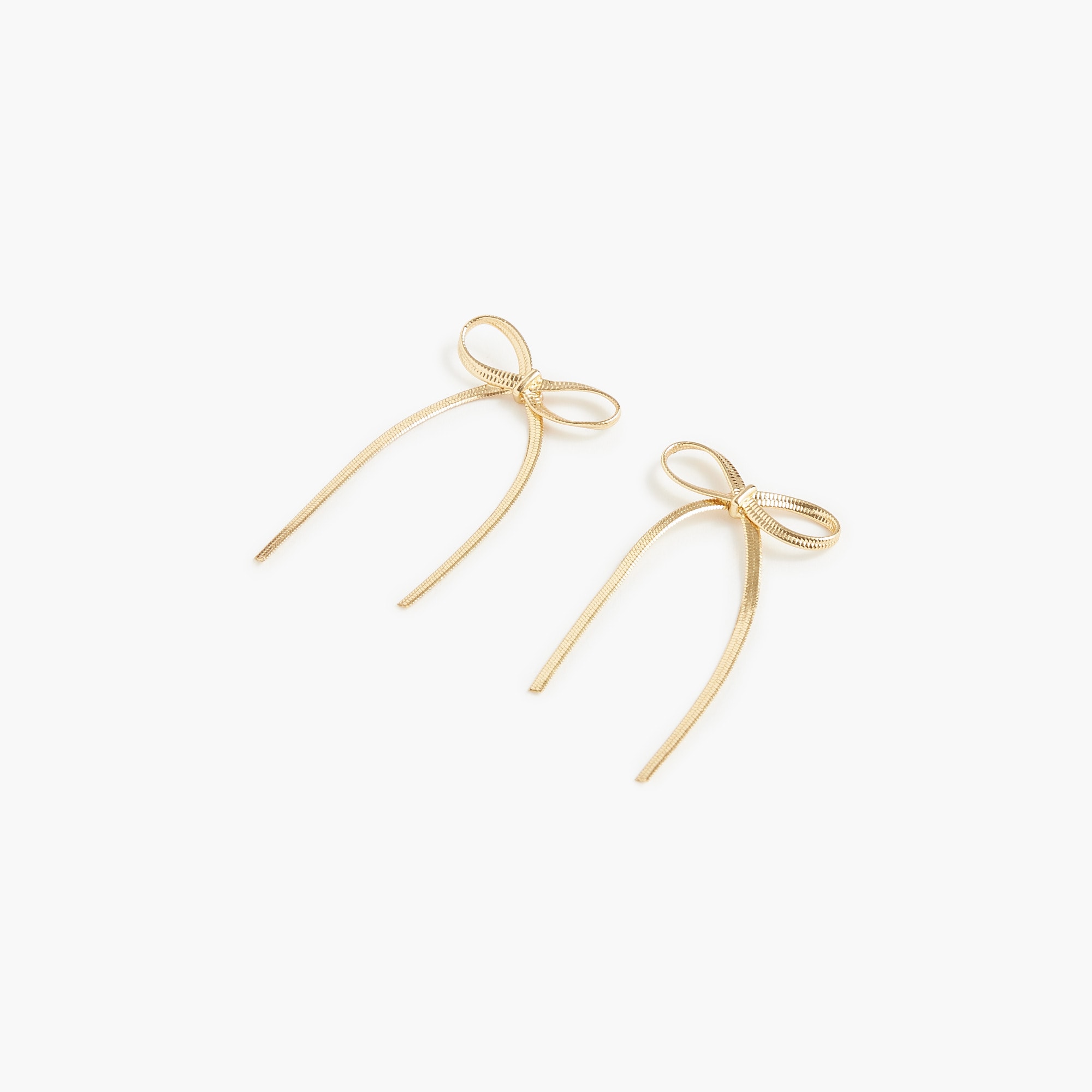 Metallic bow earrings