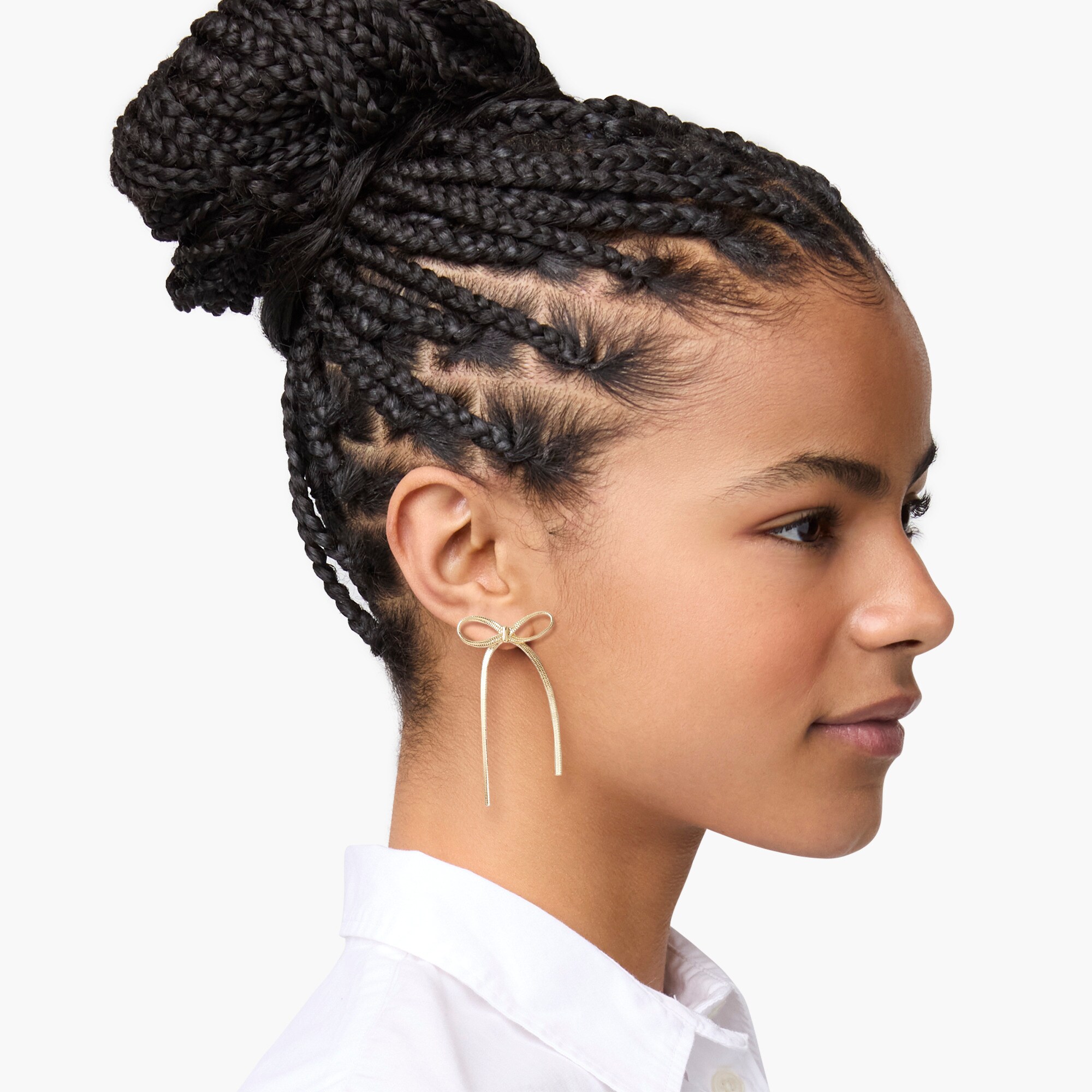 Metallic bow earrings