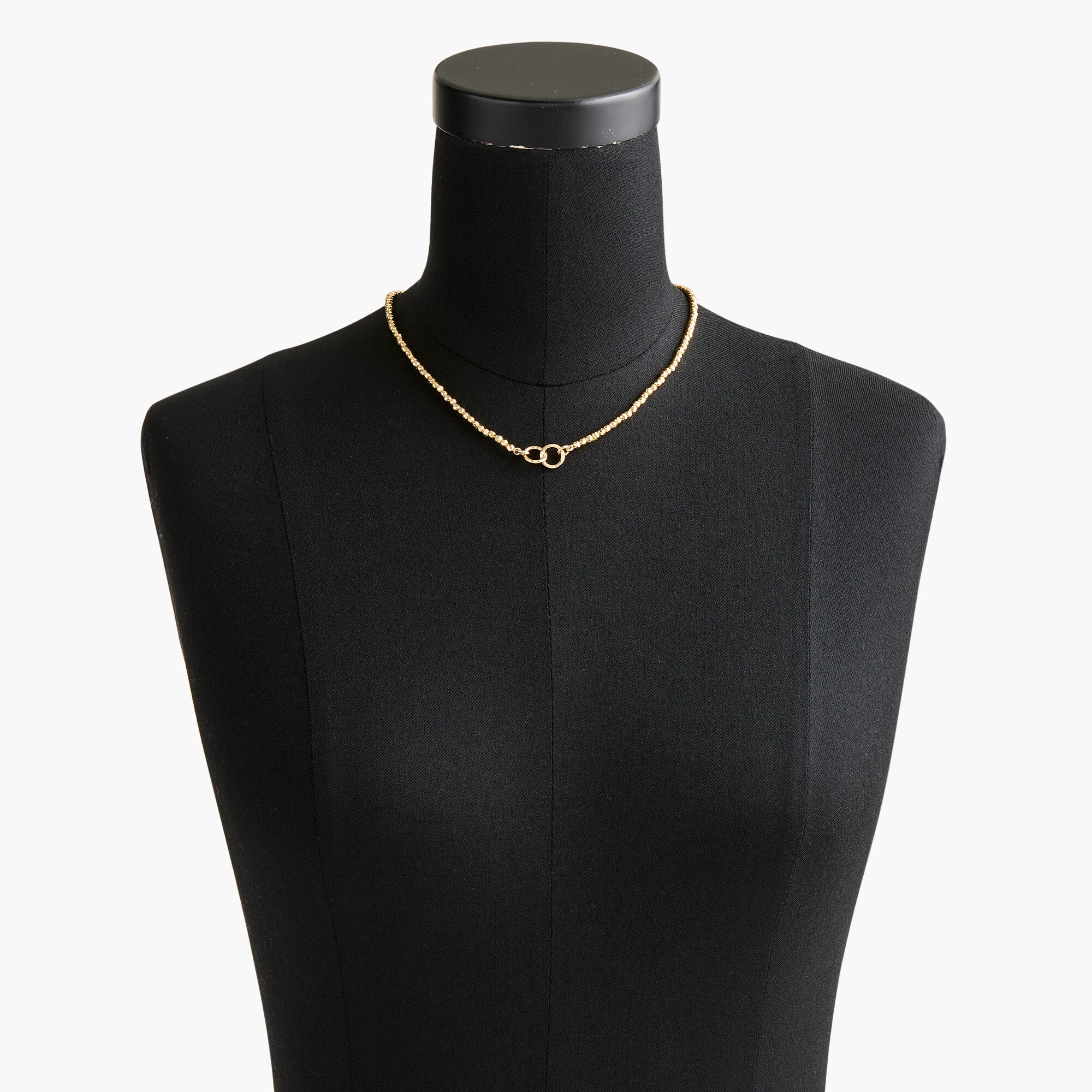 Tiny gold beaded necklace