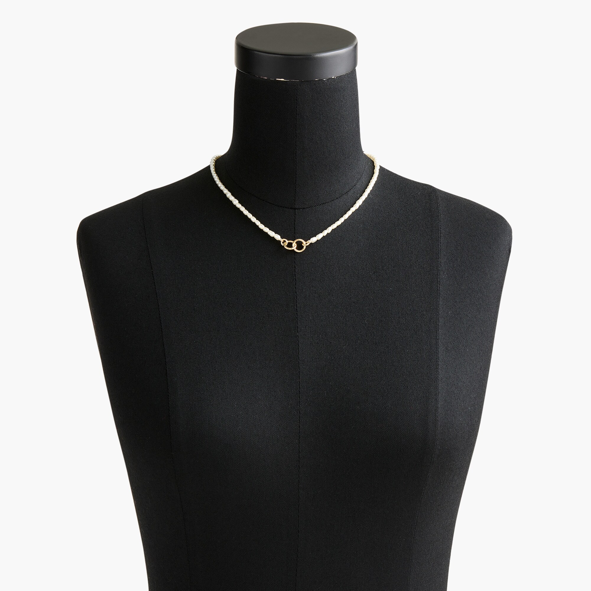 Tiny beaded pearl necklace